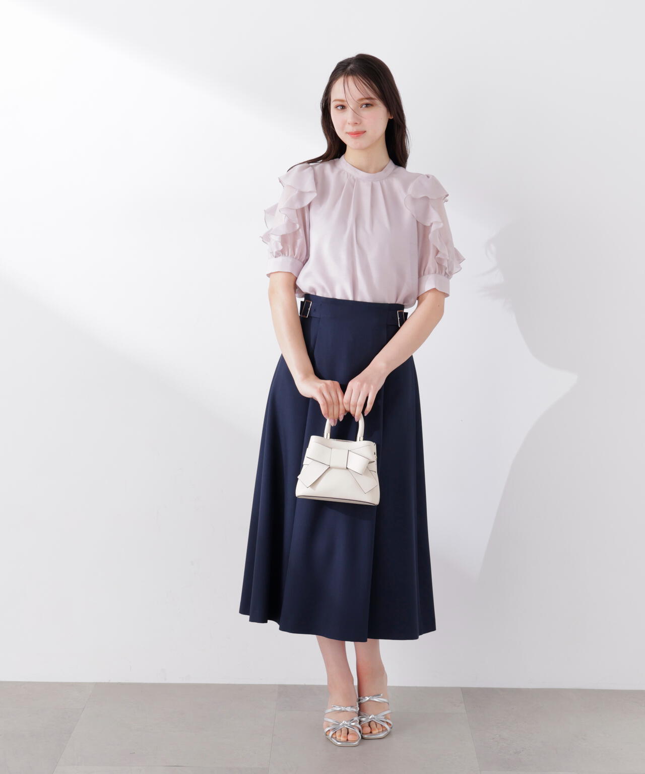 PROPORTION BODY DRESSING フレアスカート M ラベンダー サイドベルトフレアスカート | PROPORTION BODY DRESSING