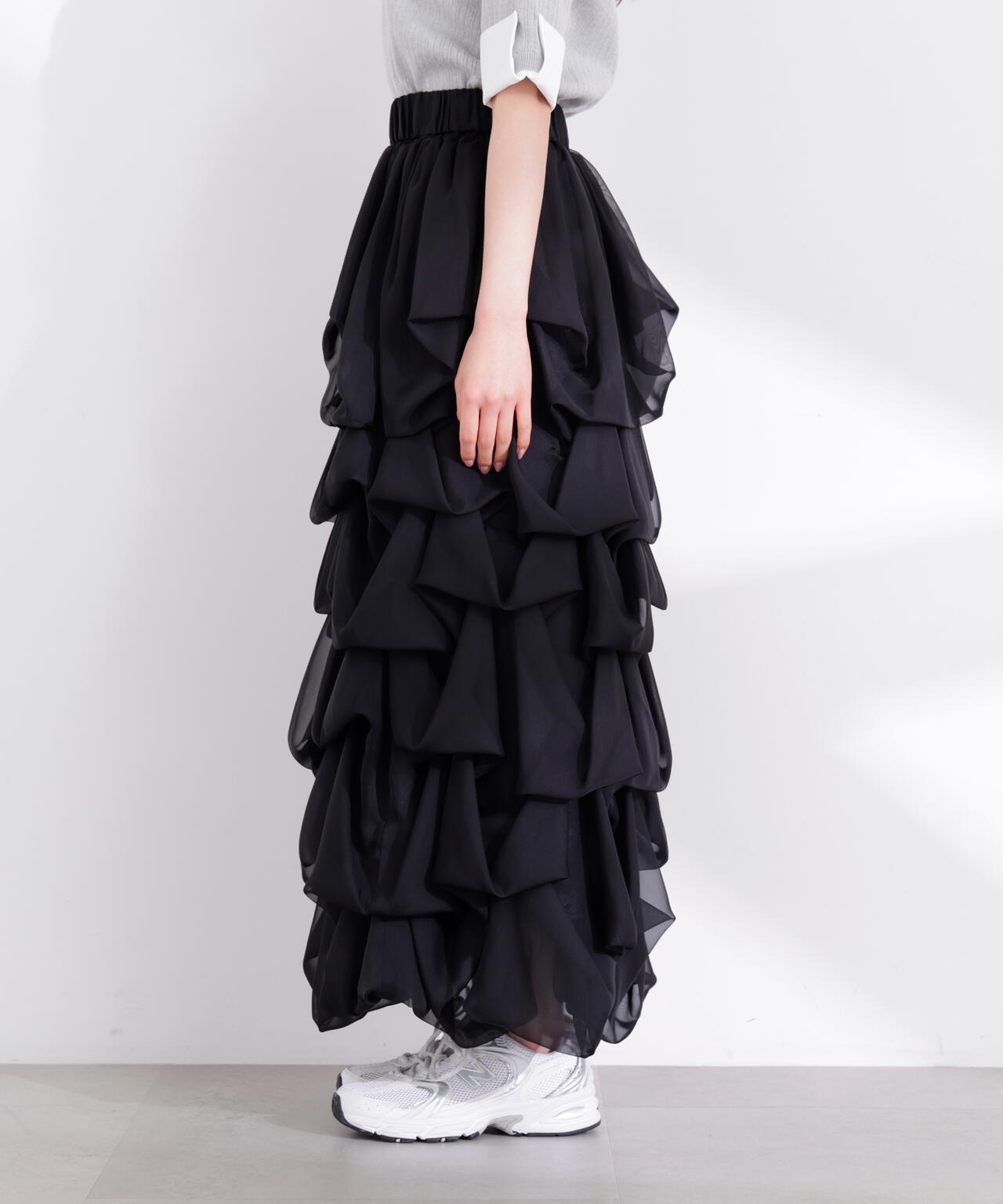 model：166cm B:78 W:56 H:83 S:24.5cm 着用サイズ：M