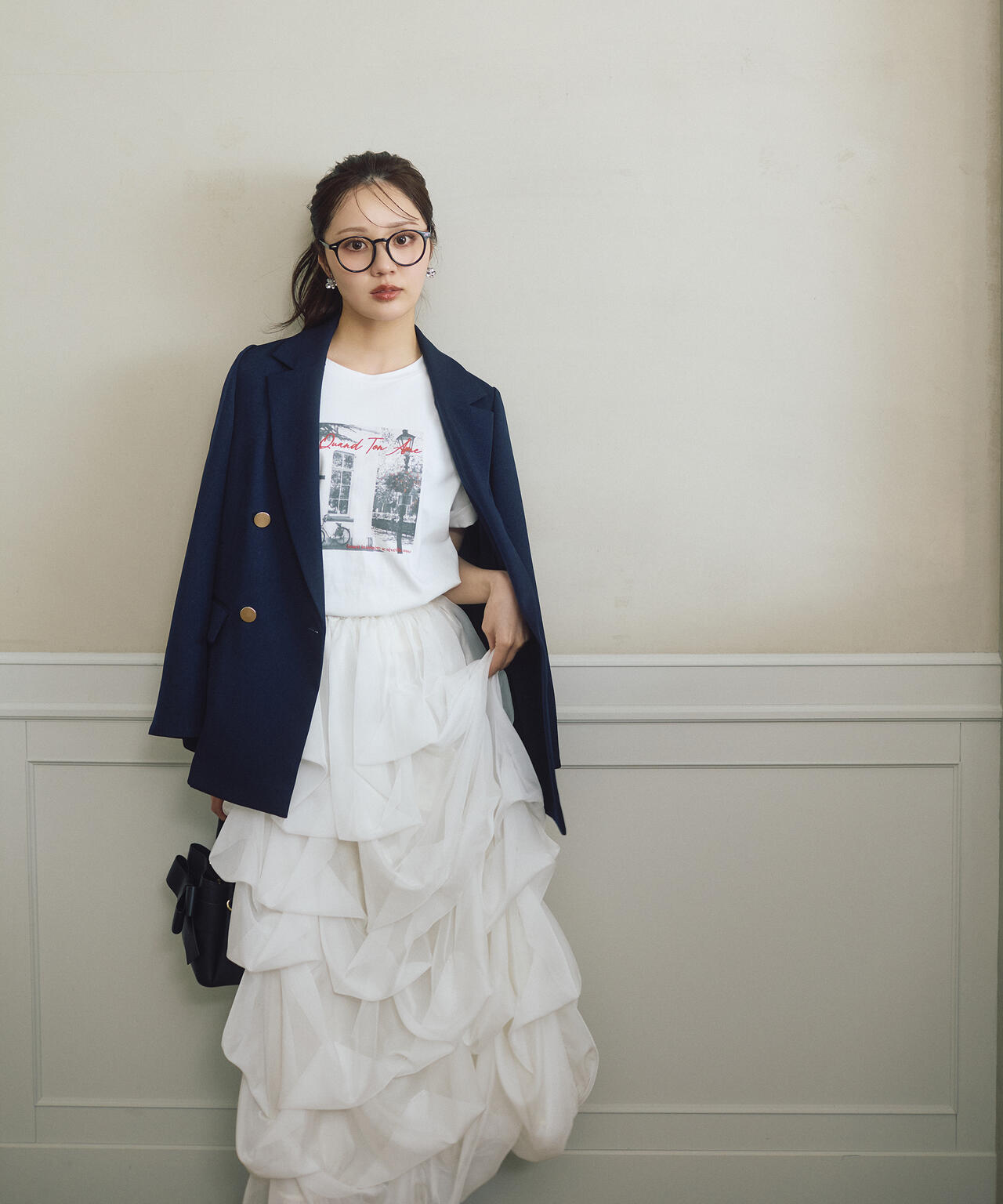 model：166cm B:78 W:56 H:83 S:24.5cm 着用サイズ：M