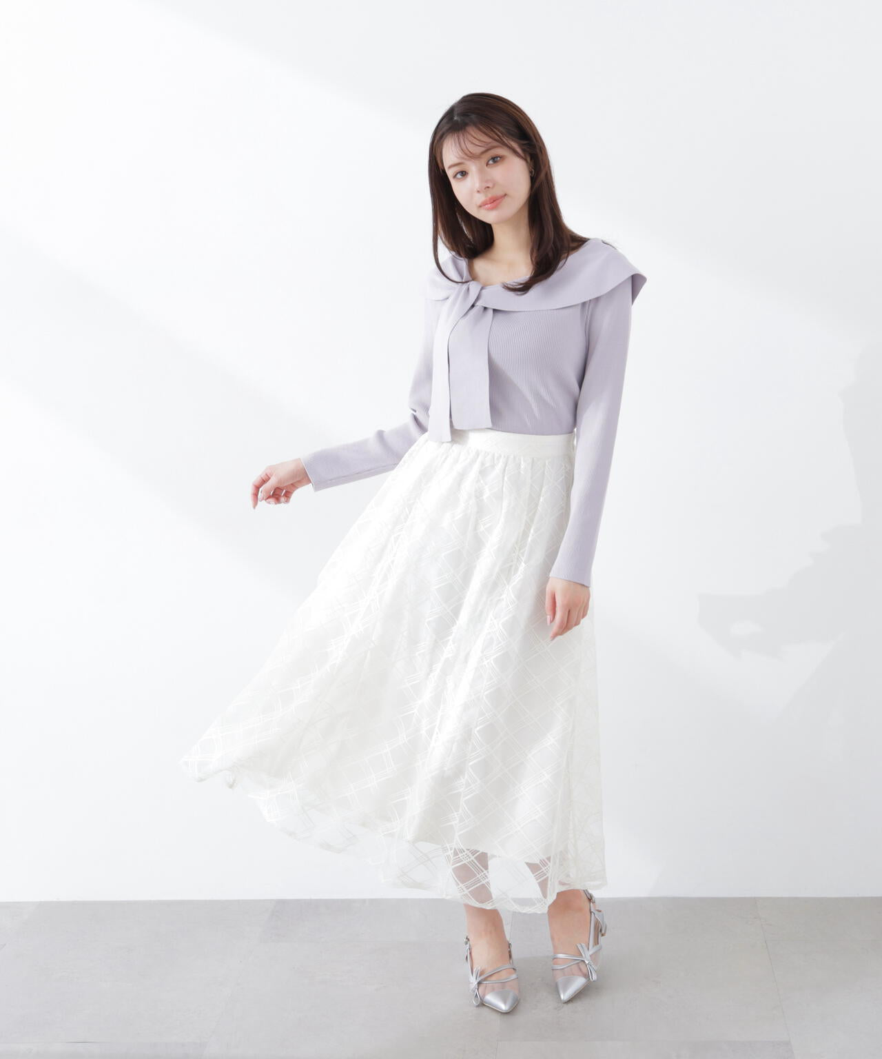 シアーチェックフレアスカート | PROPORTION BODY DRESSING
