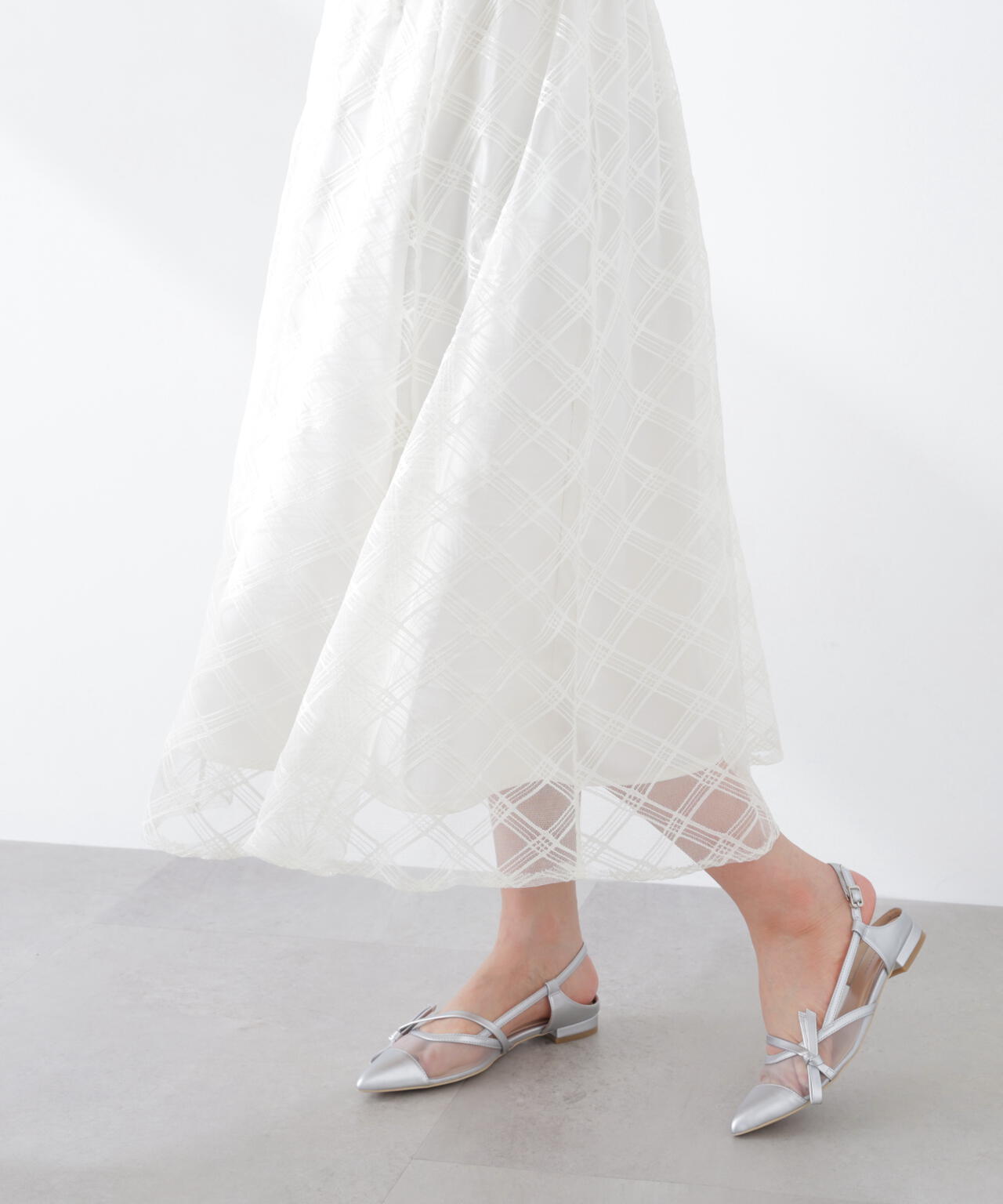 シアーチェックフレアスカート【WEB・一部店舗限定】