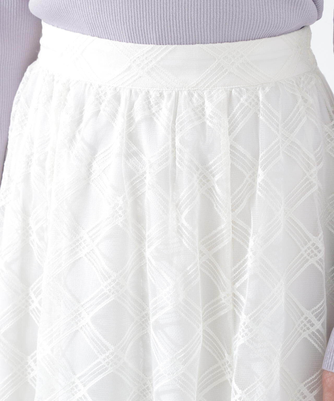 シアーチェックフレアスカート【WEB・一部店舗限定】