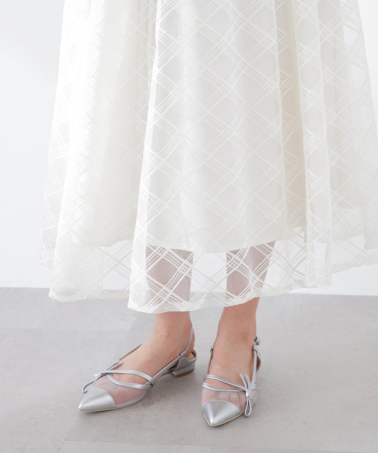 シアーチェックフレアスカート【WEB・一部店舗限定】