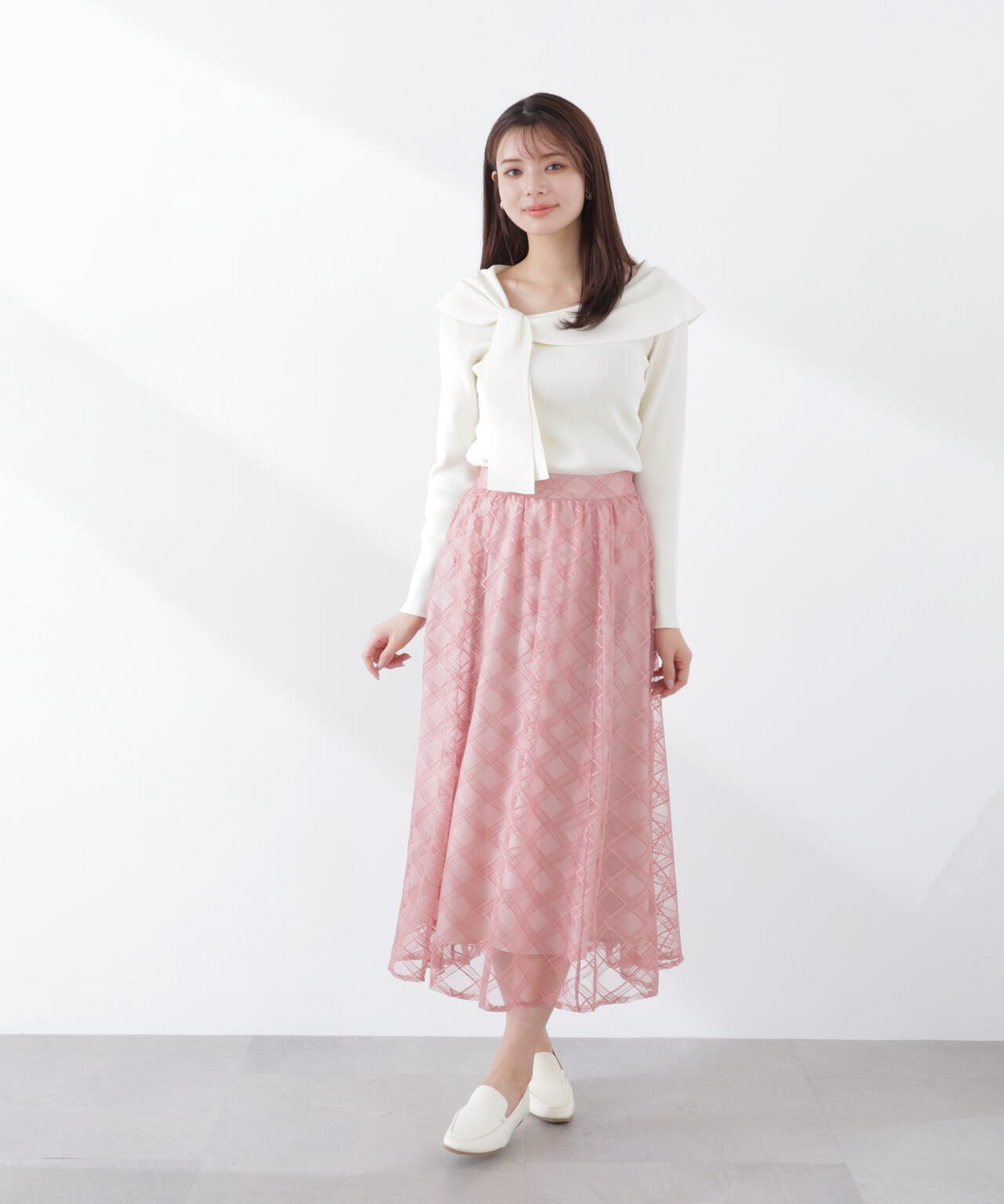 シアーチェックフレアスカート | PROPORTION BODY DRESSING