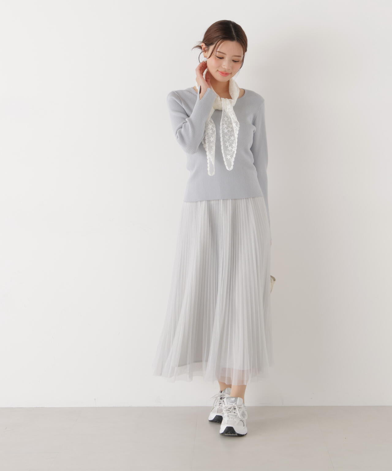 《EDIT COLOGNE》ラメプリーツスカート【ピンク：official site・ZOZOTOWN・ルミネエスト新宿限定】