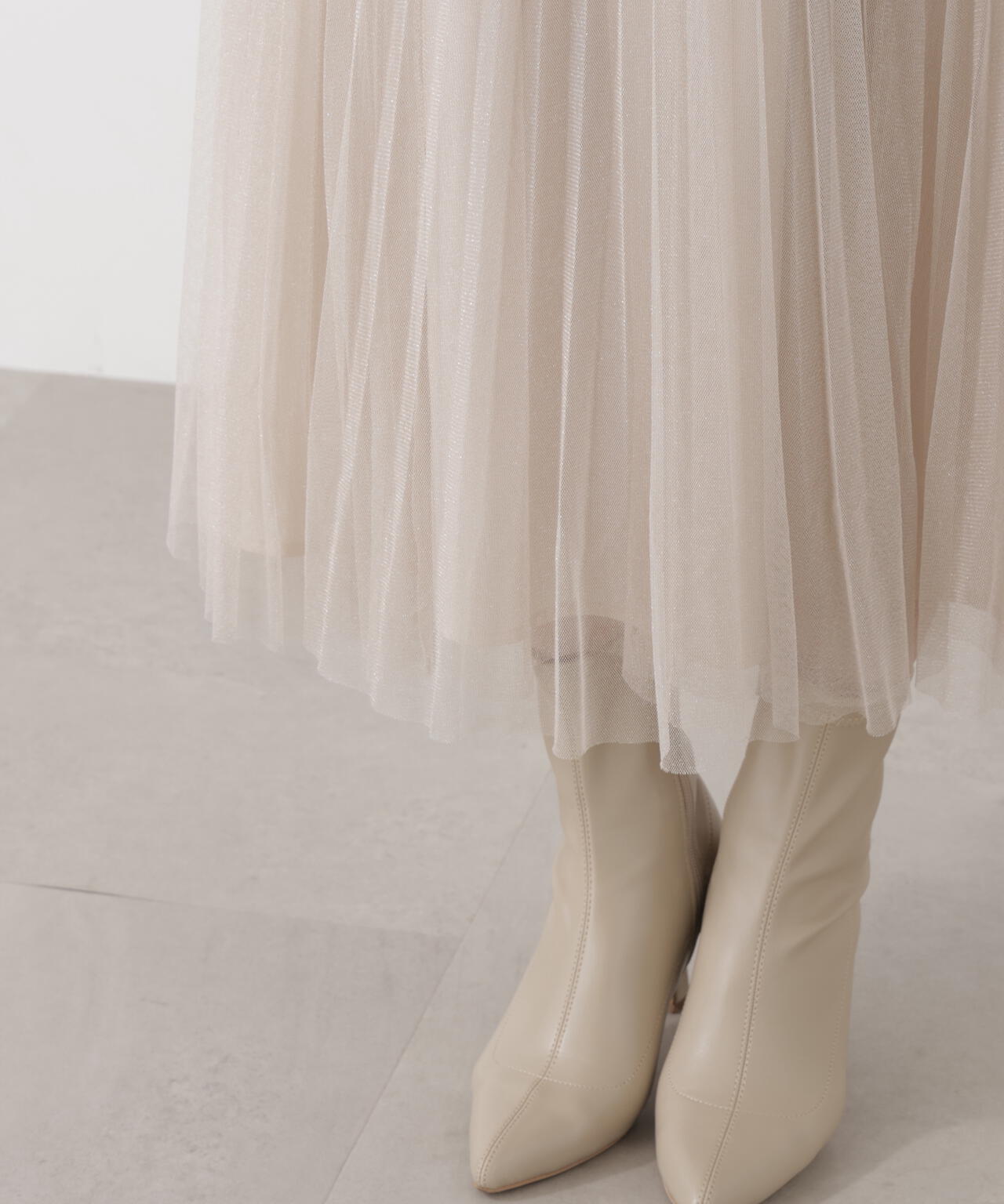 《EDIT COLOGNE》ラメプリーツスカート【ピンク：official site・ZOZOTOWN・ルミネエスト新宿限定】