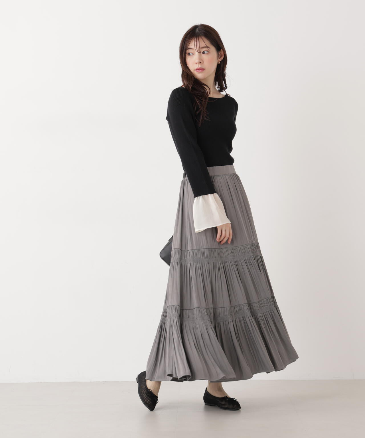 《EDIT COLOGNE》ランダムギャザースカート