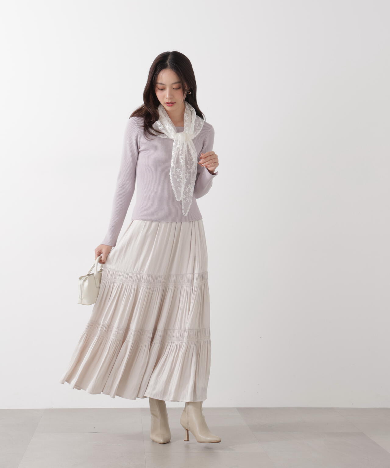 《EDIT COLOGNE》ランダムギャザースカート