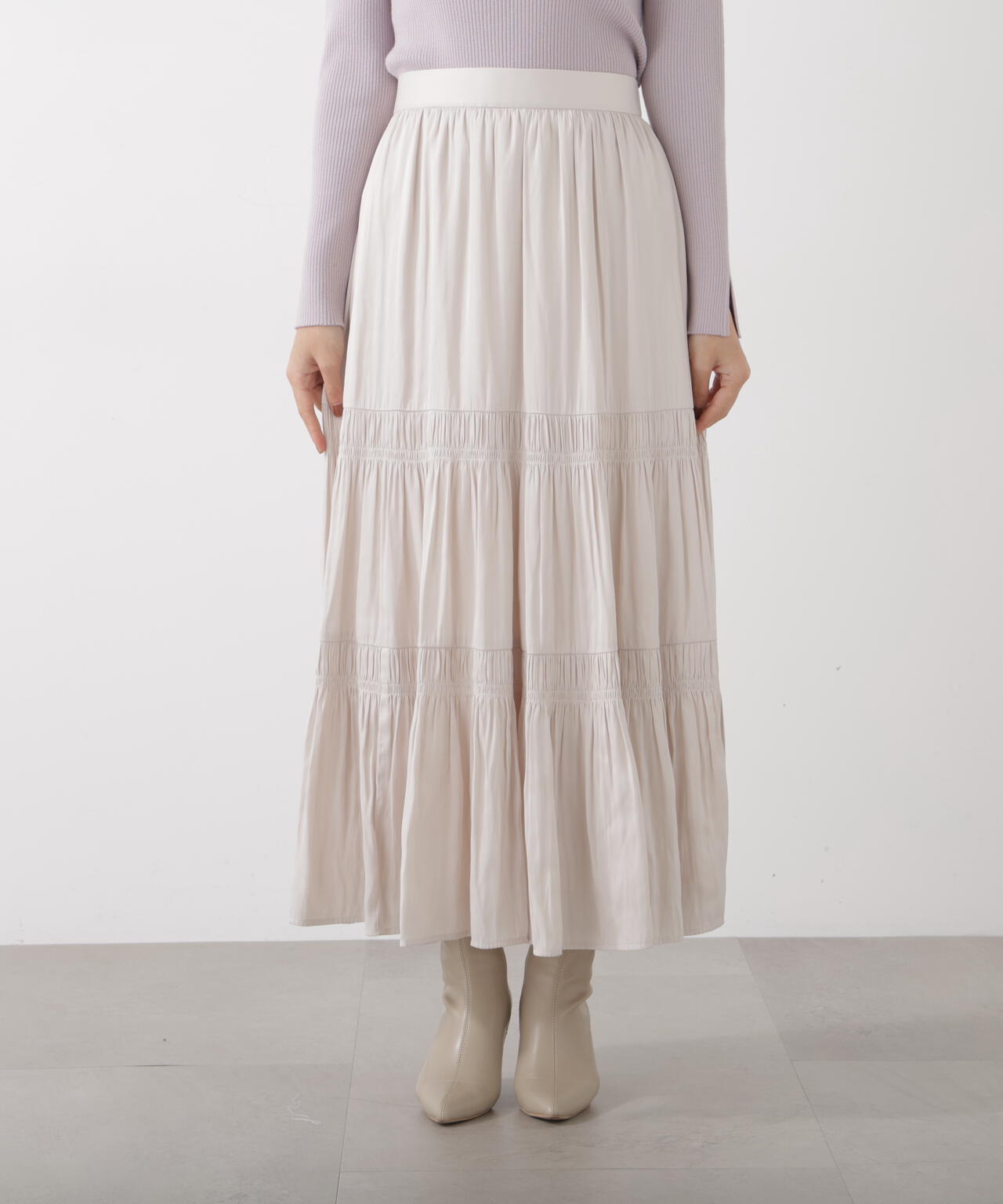 《EDIT COLOGNE》ランダムギャザースカート