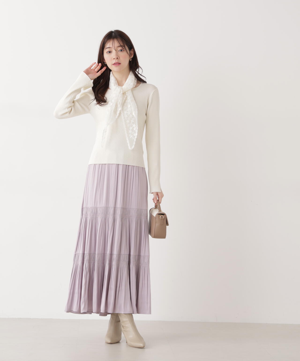 《EDIT COLOGNE》ランダムギャザースカート