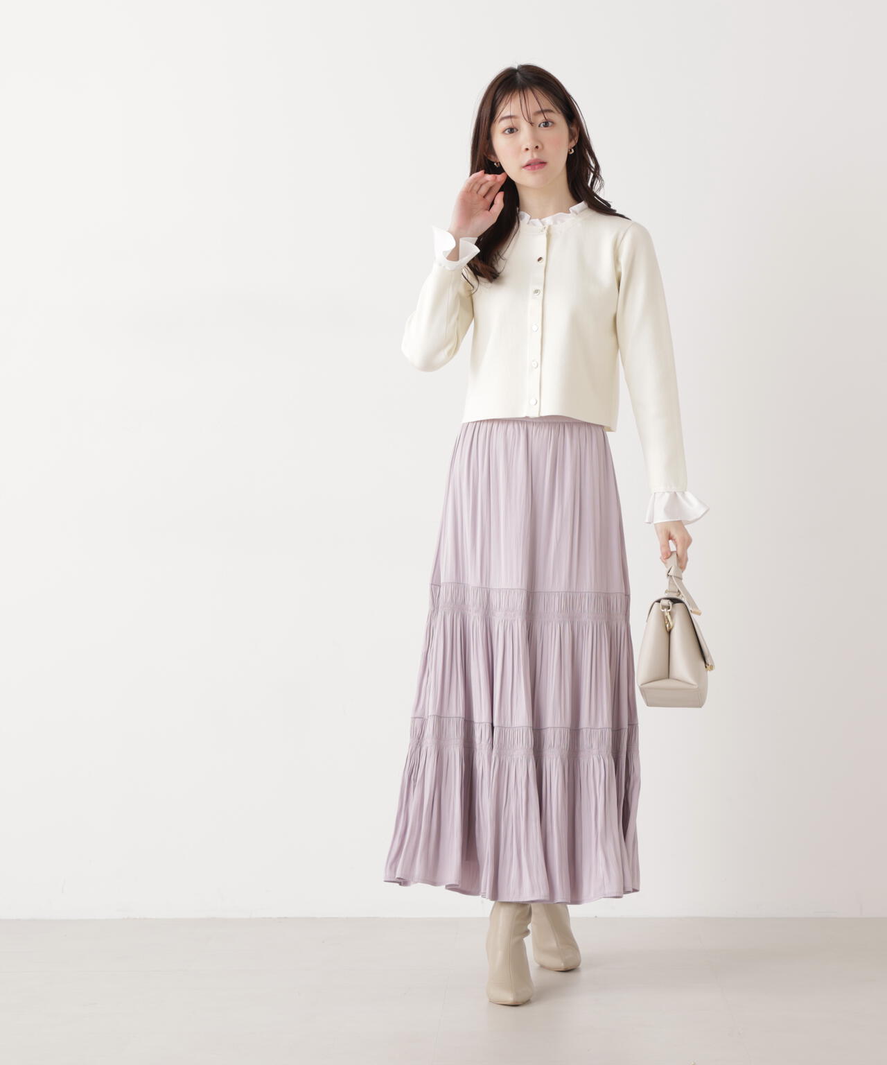 《EDIT COLOGNE》ランダムギャザースカート