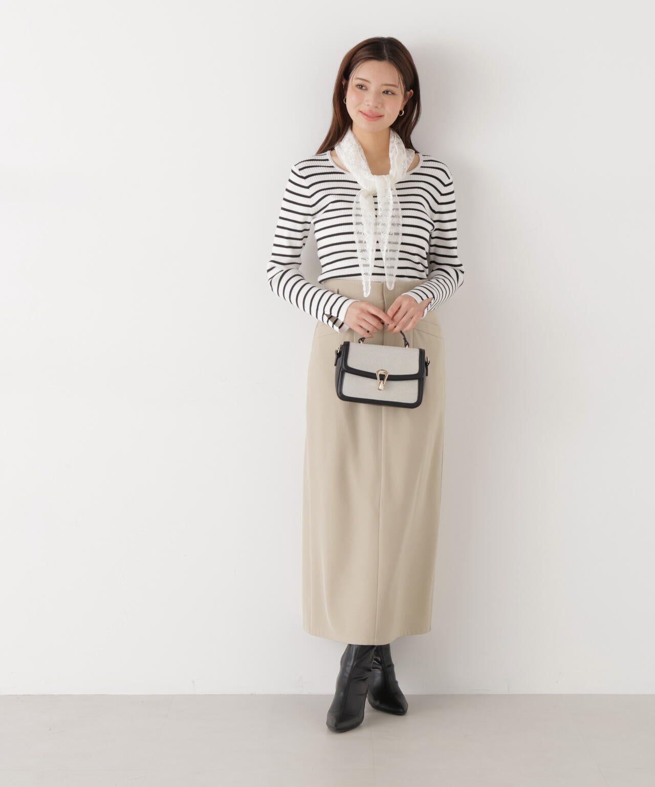 ＜ウォッシャブル＞〈a/mie〉ベーシックナロースカート