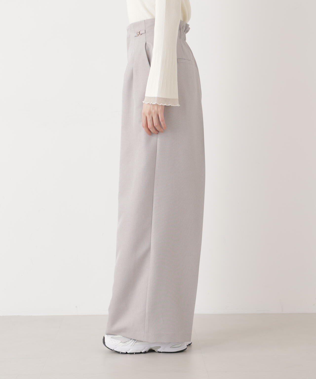 ビットハイウエストワイドパンツ