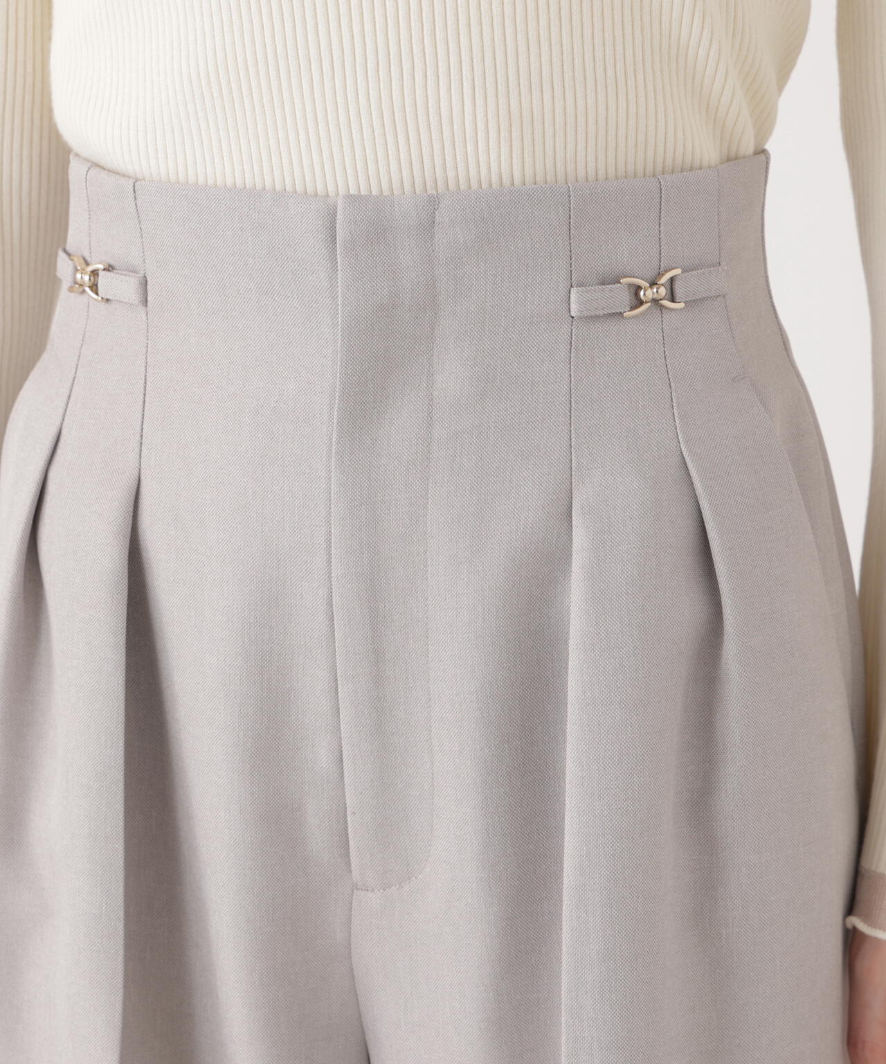 ビットハイウエストワイドパンツ