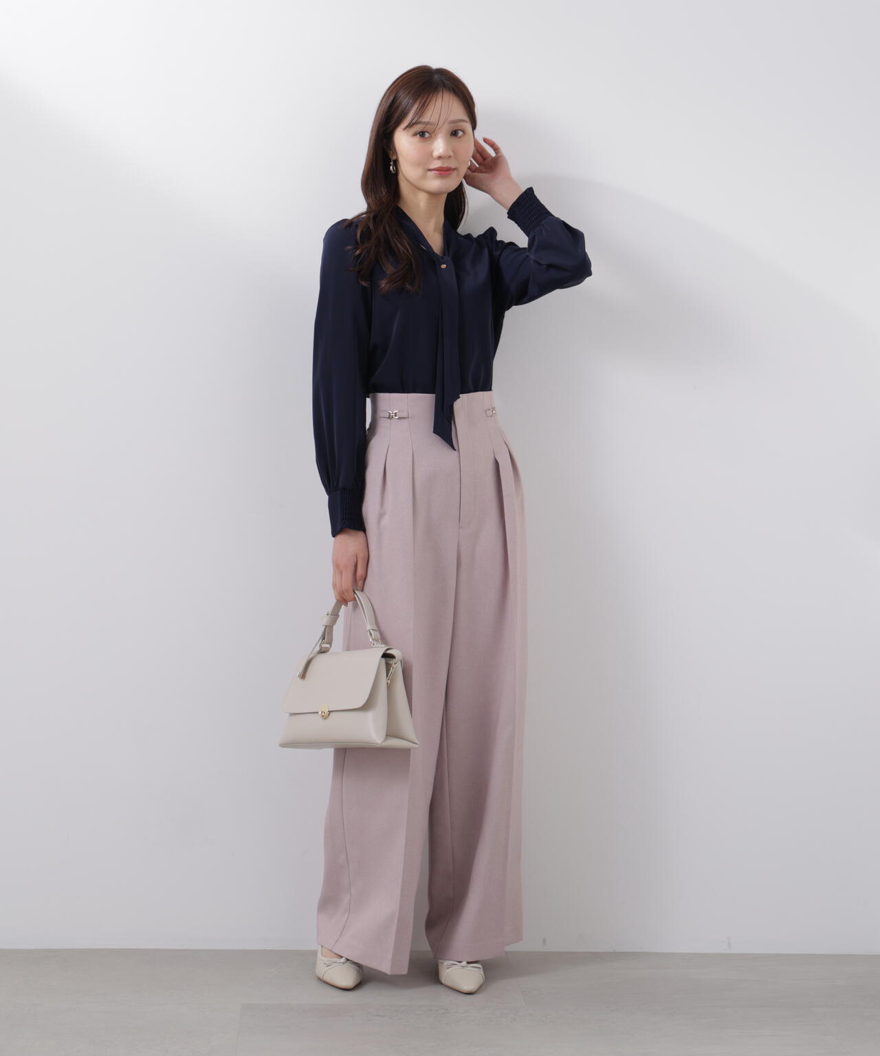 ビットハイウエストワイドパンツ