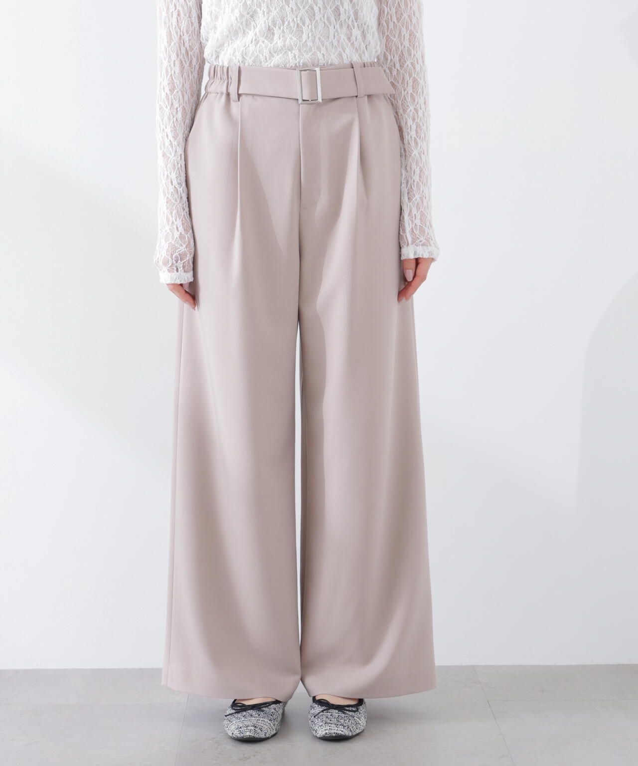 ベルトドッキングワイドパンツ