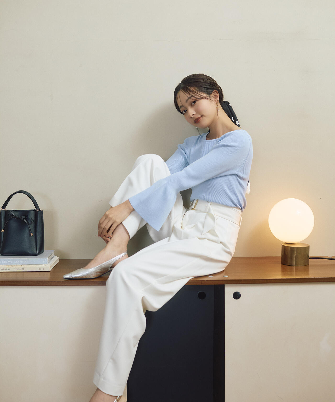 model：165cm B:82 W:59 H:86 S:25cm 着用サイズ：M