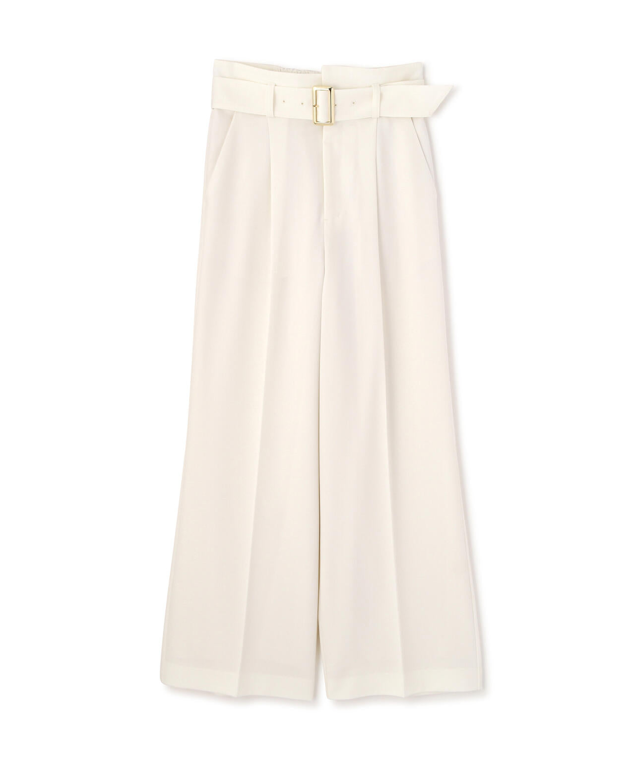 ＜明日香さんコラボ＞ベルト付き美脚ワイドパンツ