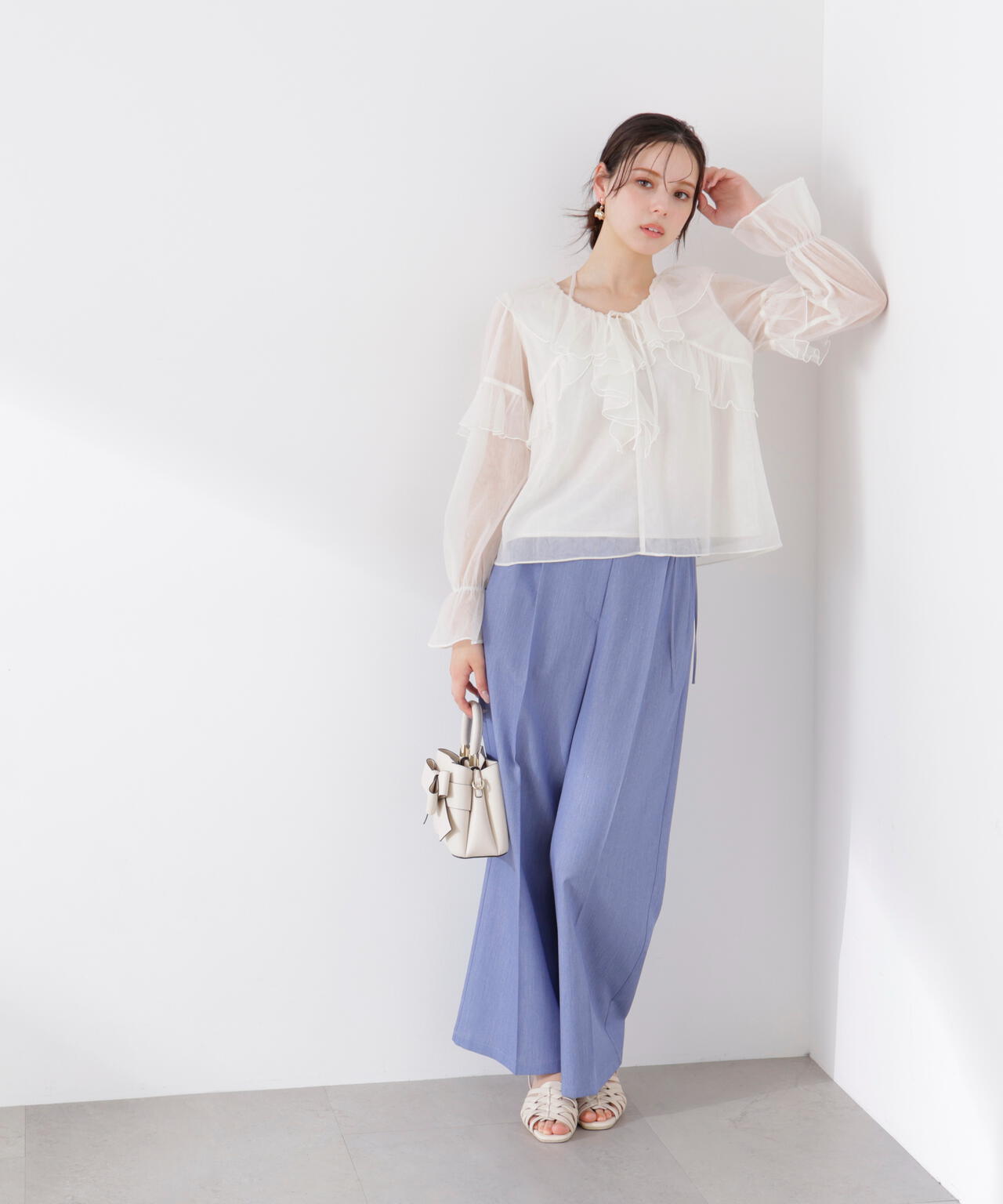 サイドリボンタックパンツ【WEB・一部店舗限定】