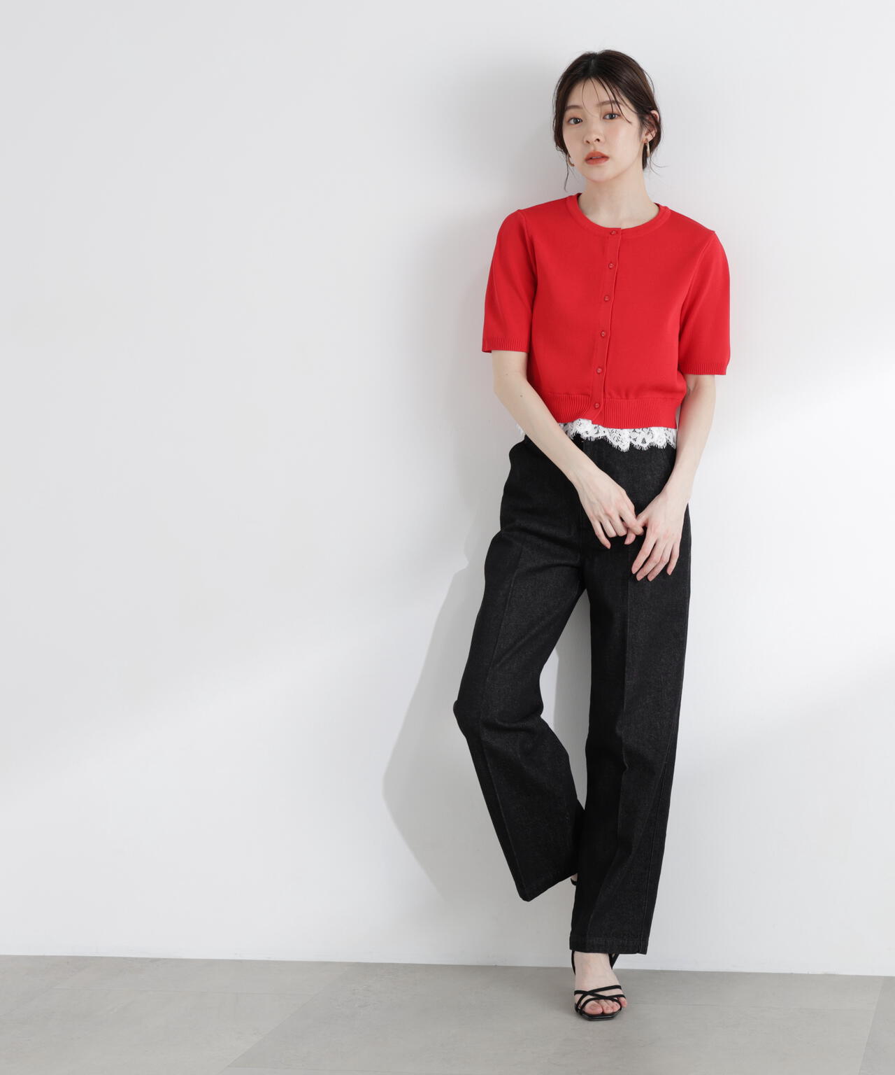 ＜加藤栞さん着用＞ワイドフレアスラックスパンツ