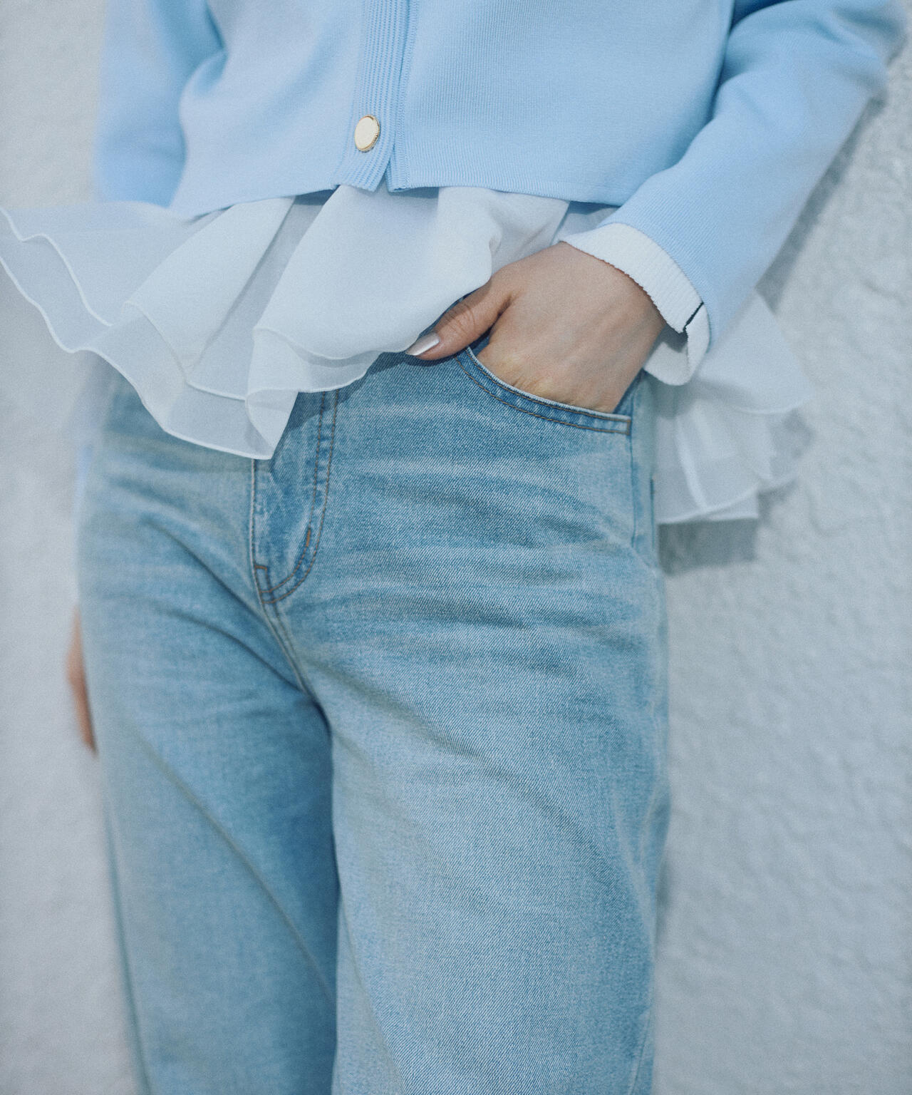 〈a/mie〉ワイドデニムパンツ