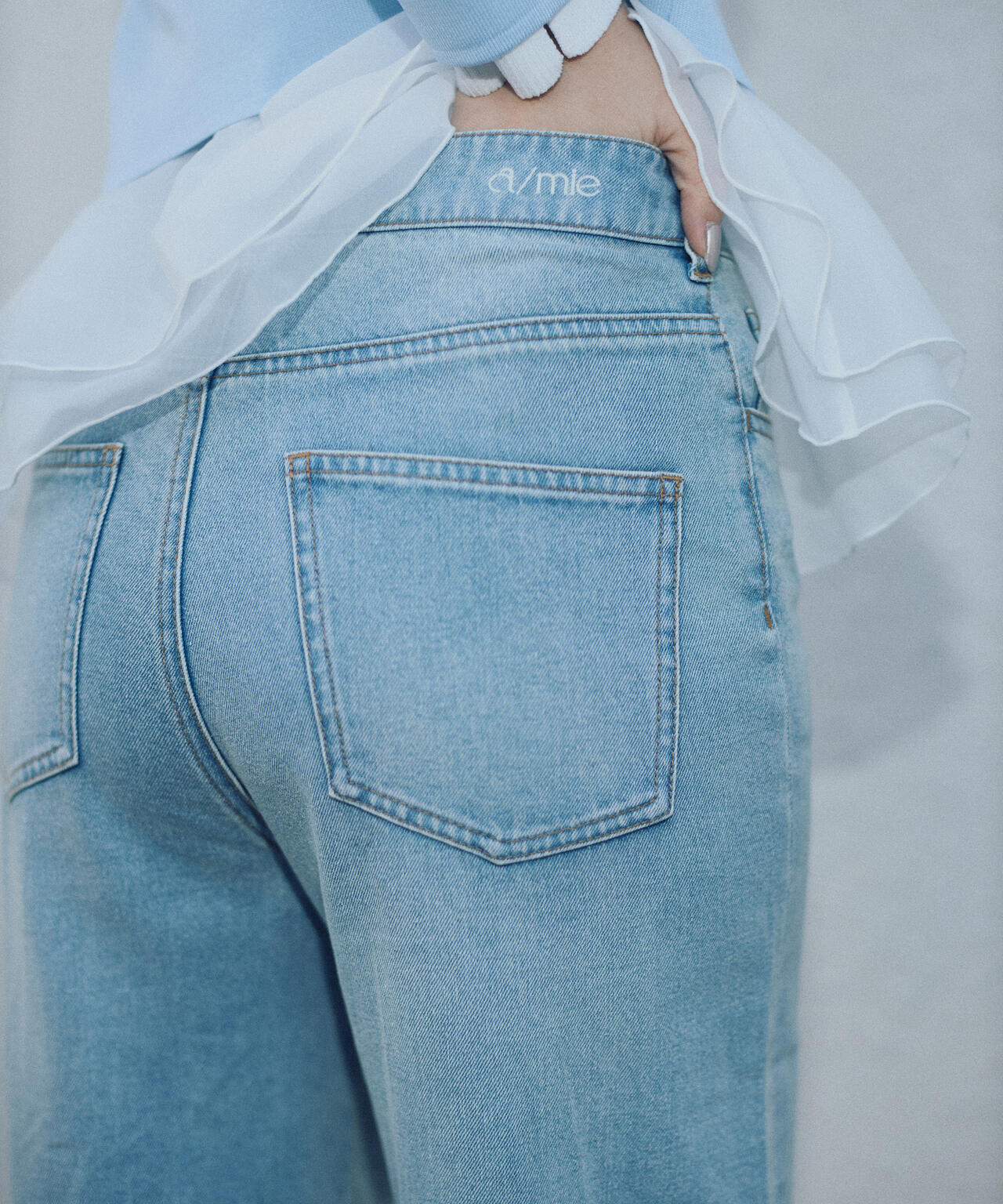 〈a/mie〉ワイドデニムパンツ