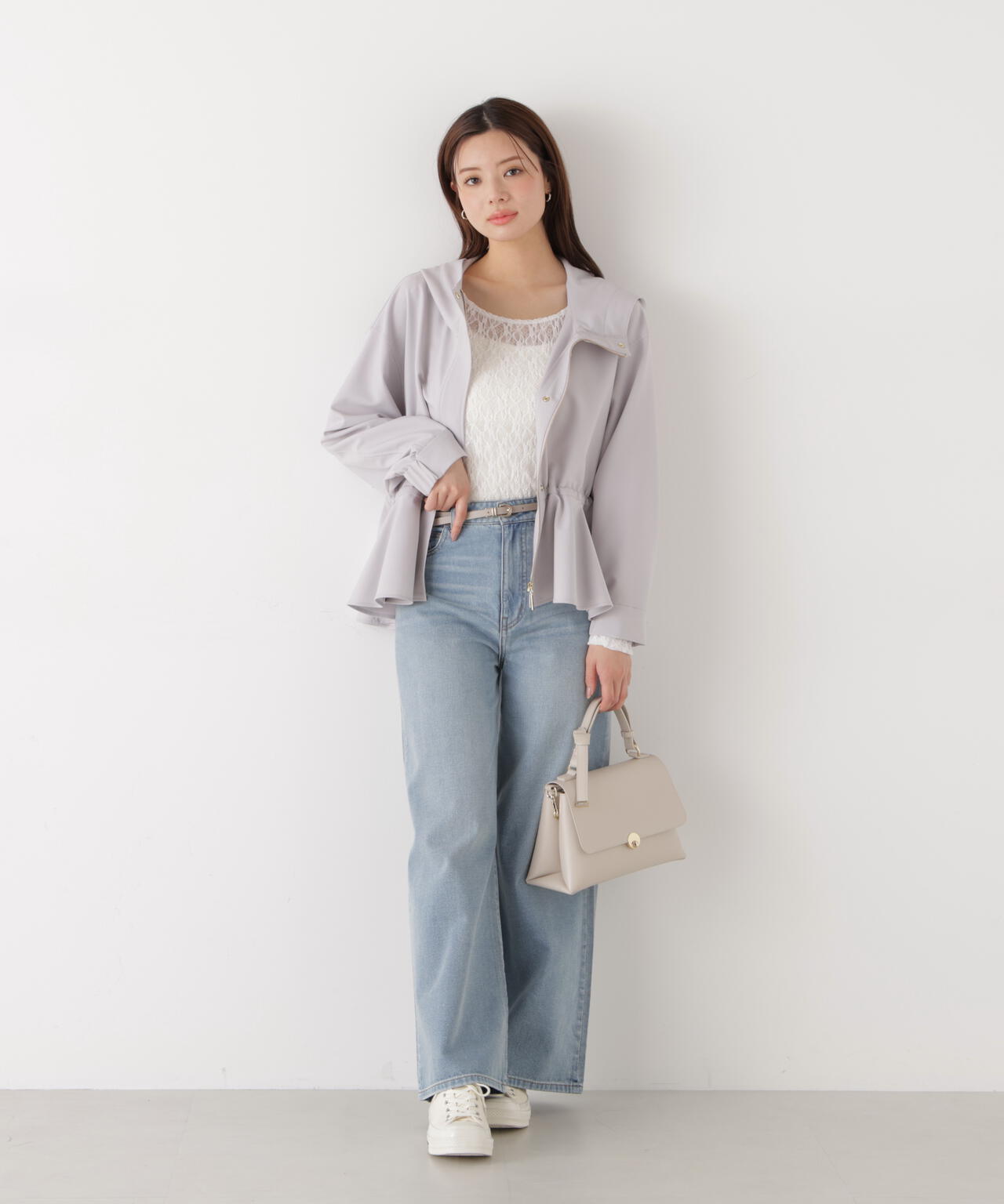 6/5～6/7 オンライン限定2buy10%OFF対象】〈a/mie〉ワイドデニムパンツ