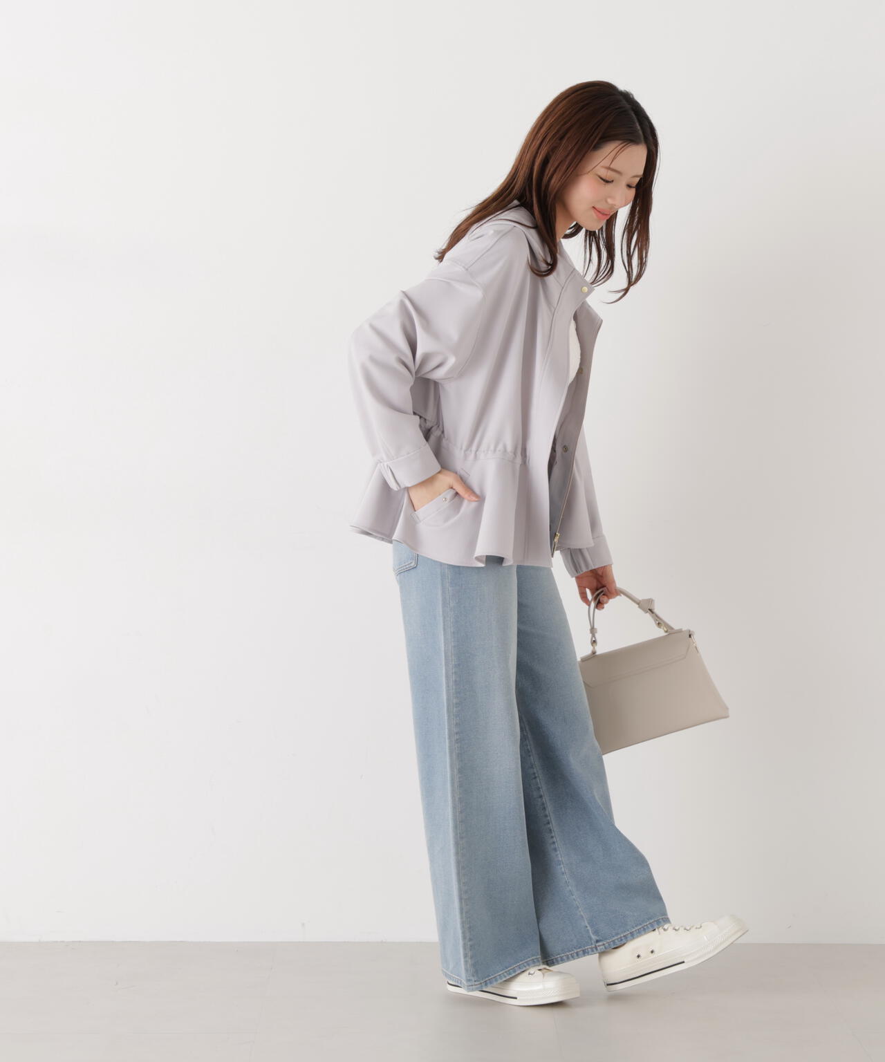 〈a/mie〉ワイドデニムパンツ