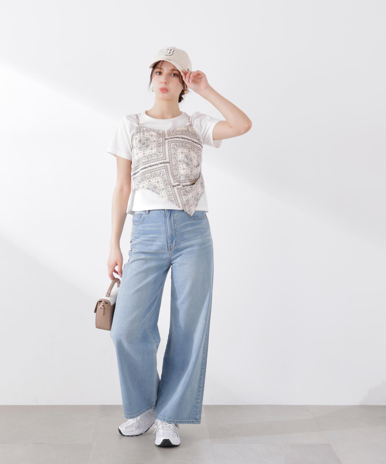 〈a/mie〉ワイドデニムパンツ