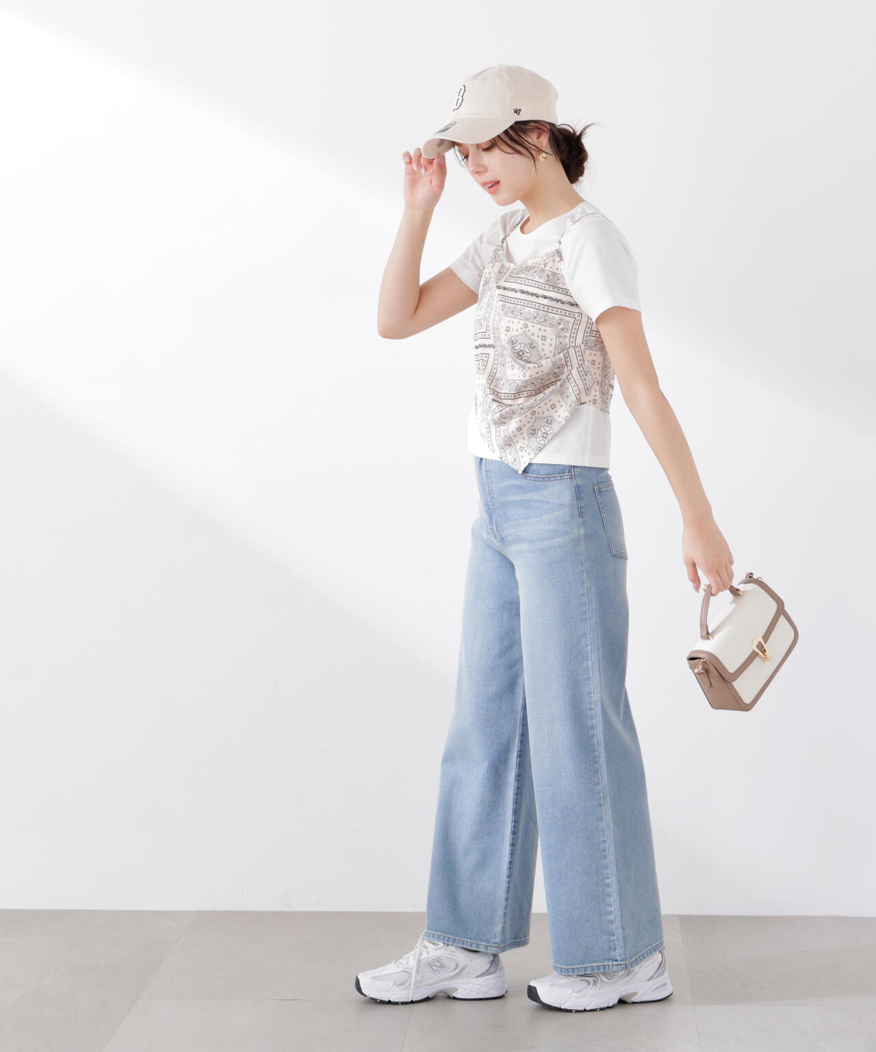 〈a/mie〉ワイドデニムパンツ