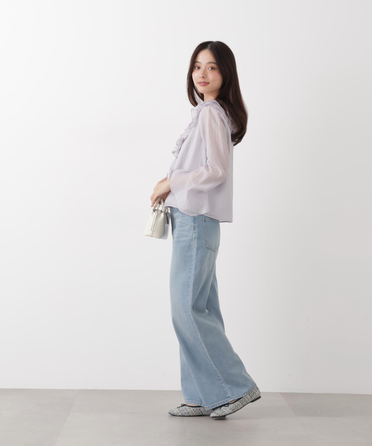 〈a/mie〉ワイドデニムパンツ