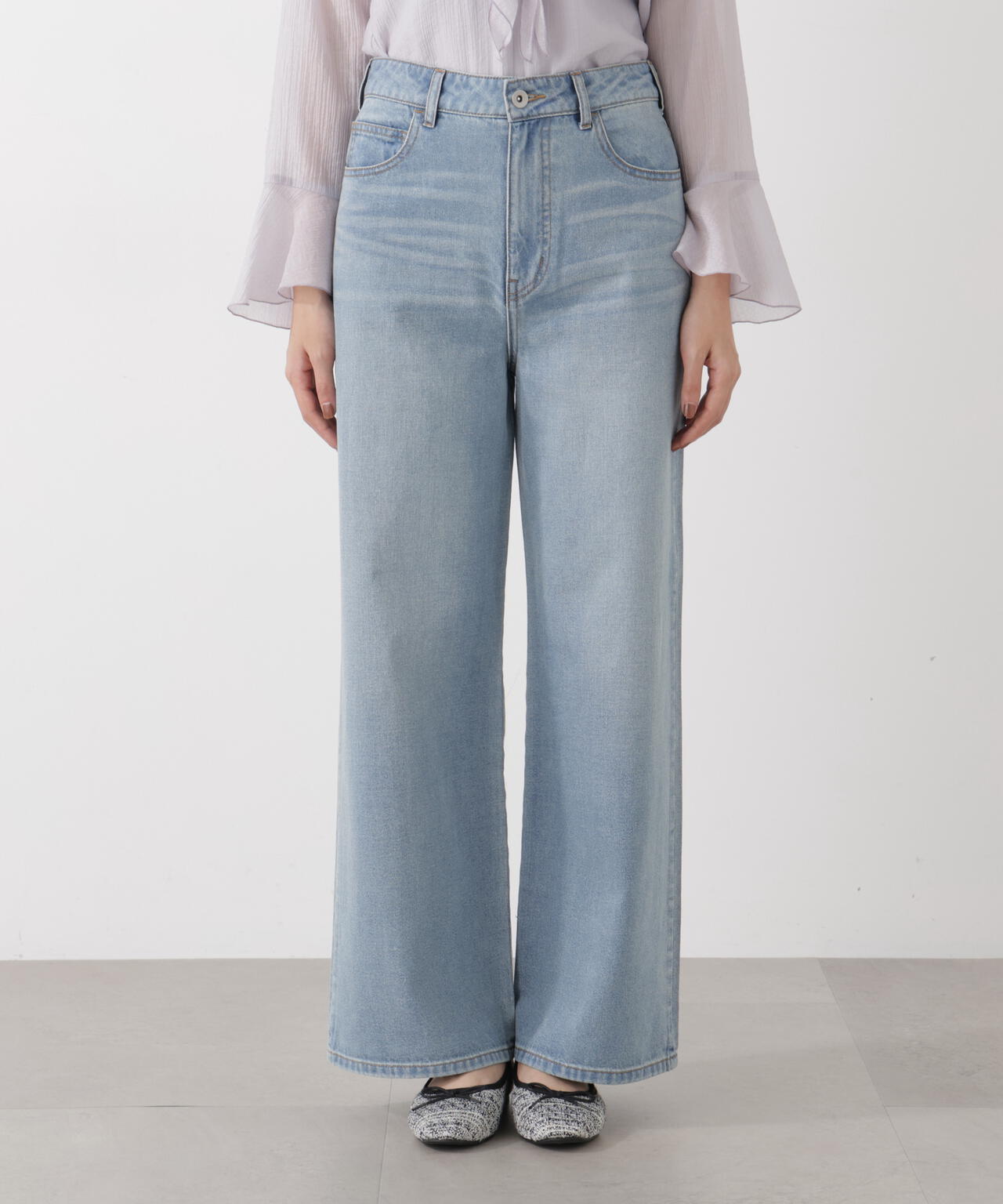 〈a/mie〉ワイドデニムパンツ