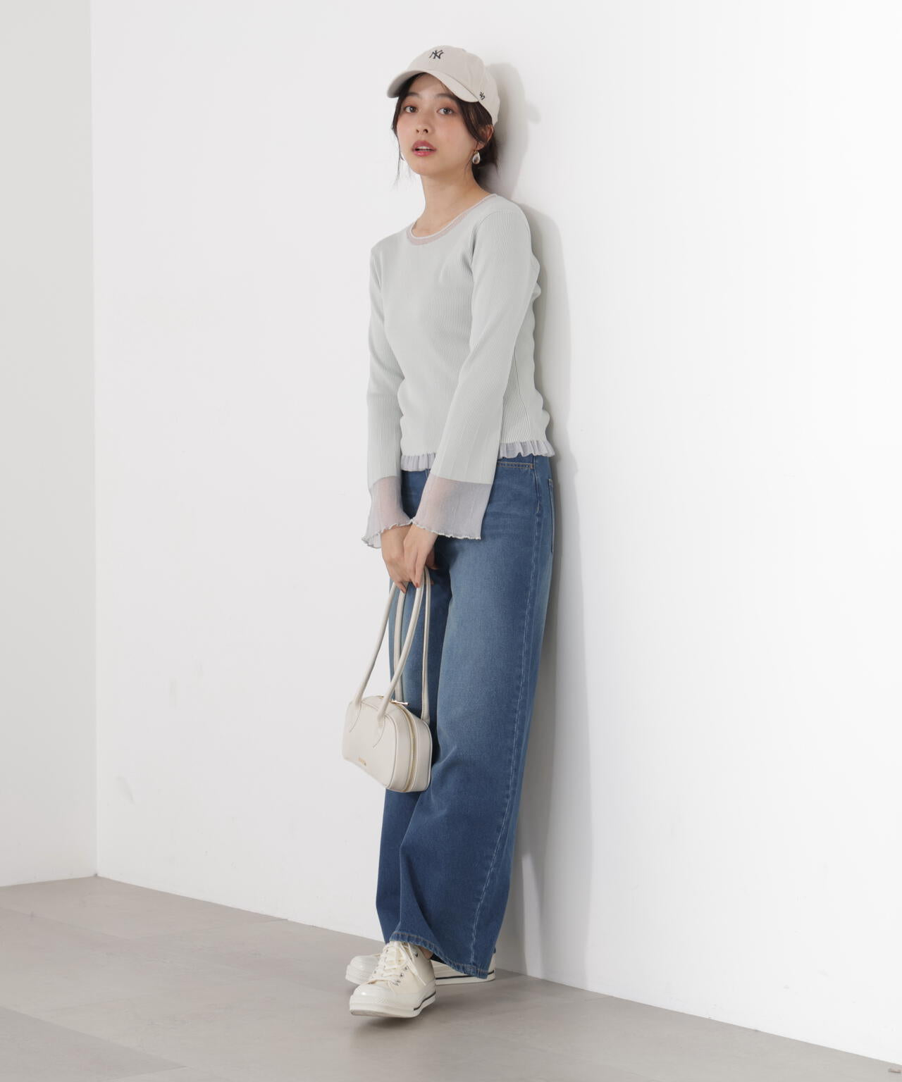 〈a/mie〉ワイドデニムパンツ