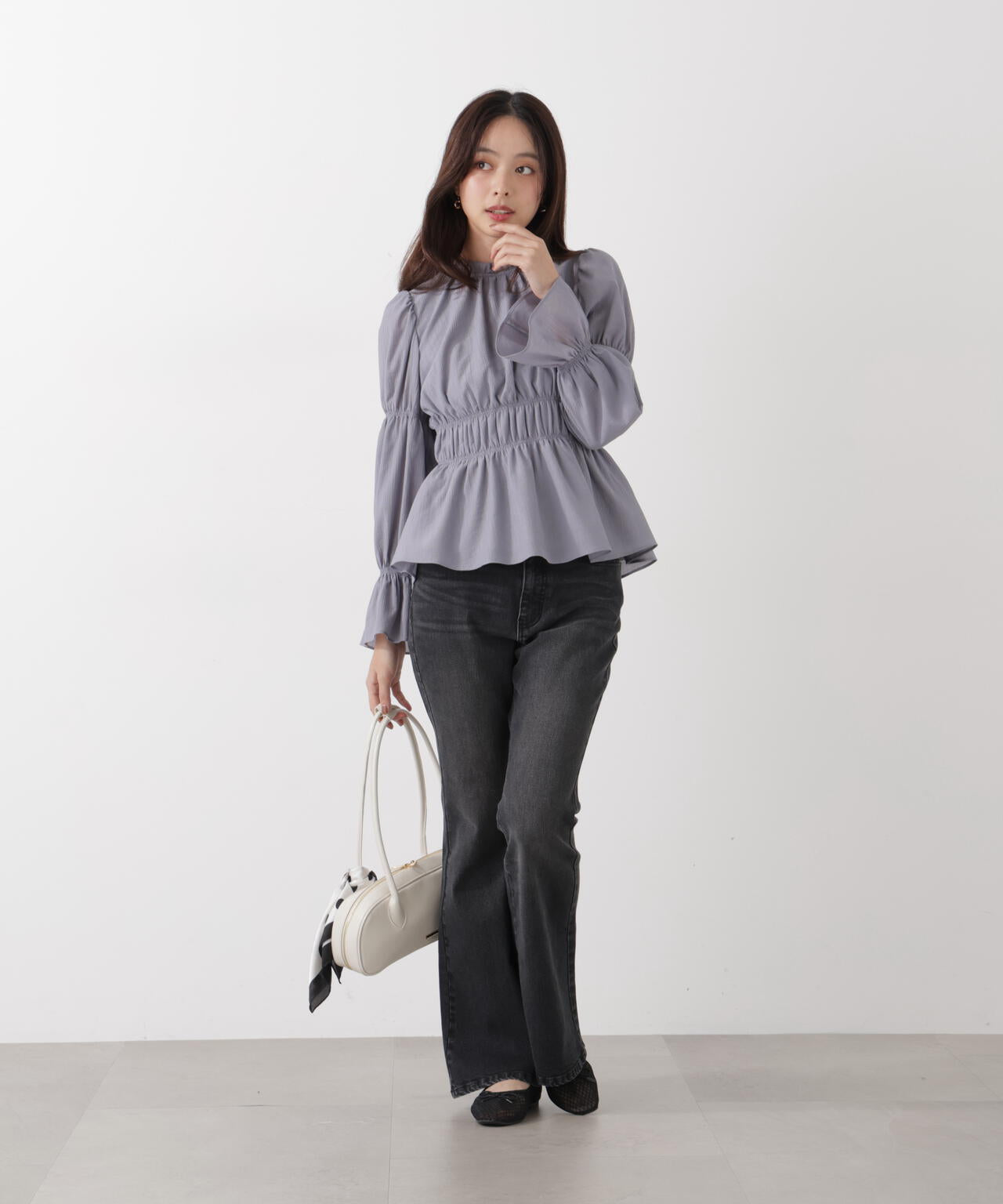 a/mie〉フレアデニムパンツ | PROPORTION BODY DRESSING