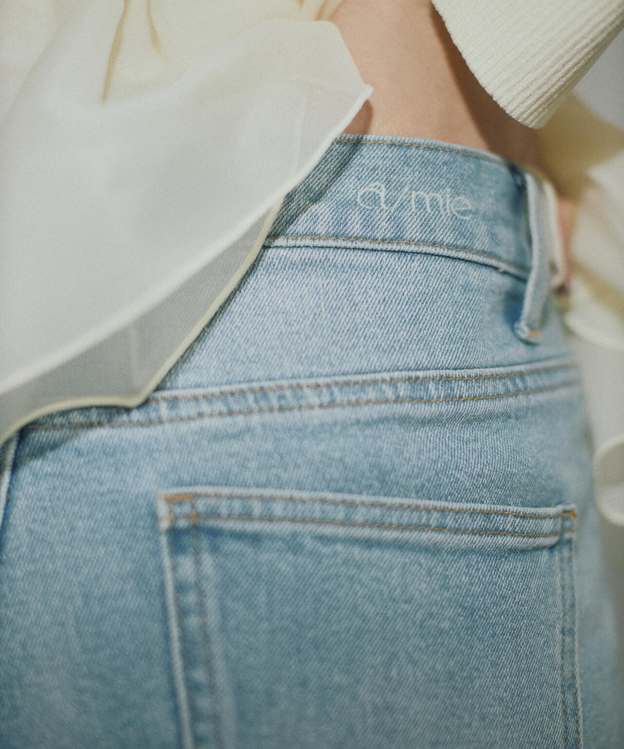 フレア パンツ コーティング デニム　値下げ可能❗️ a/mie〉フレアデニムパンツ | PROPORTION BODY DRESSING
