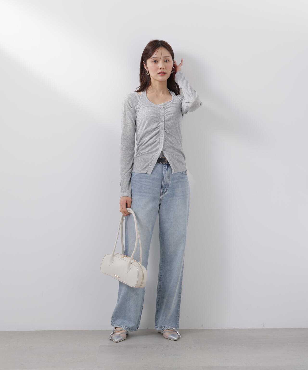 a/mie〉ソフトストレートデニム | PROPORTION BODY DRESSING