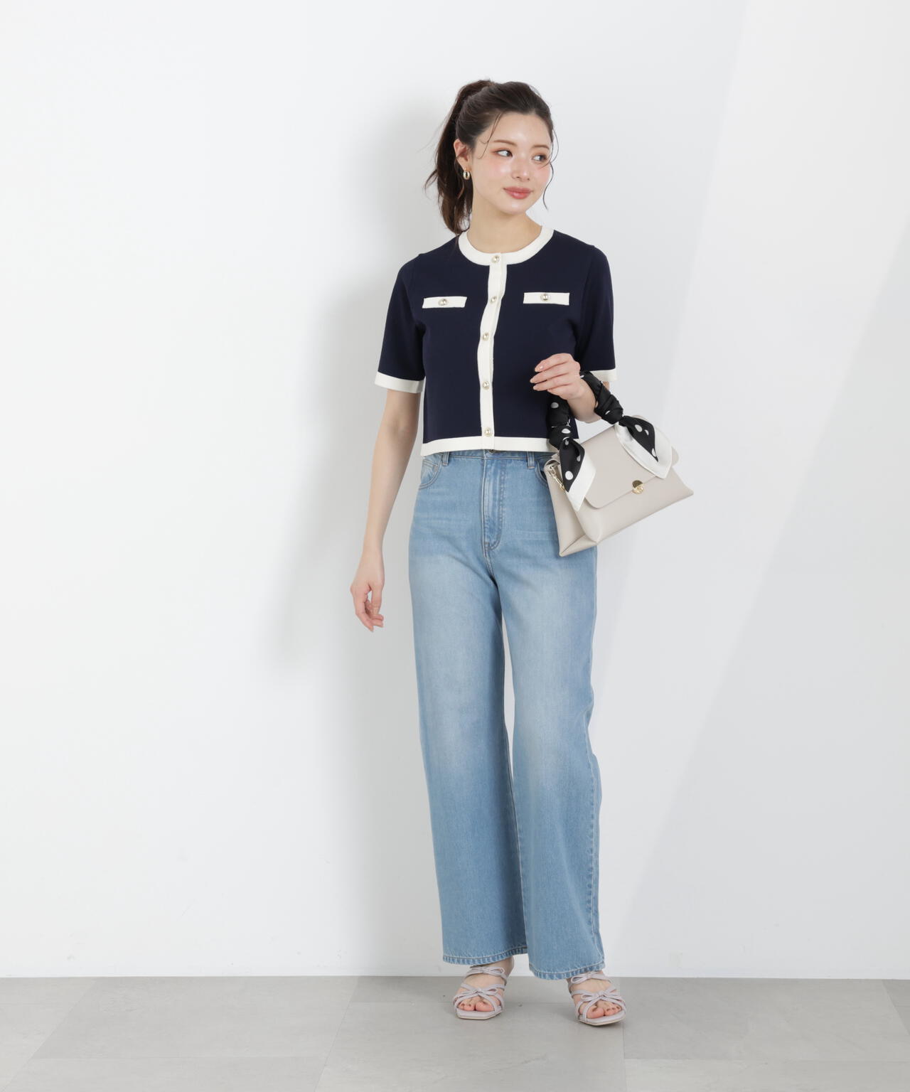 a/mie〉ソフトストレートデニム | PROPORTION BODY DRESSING