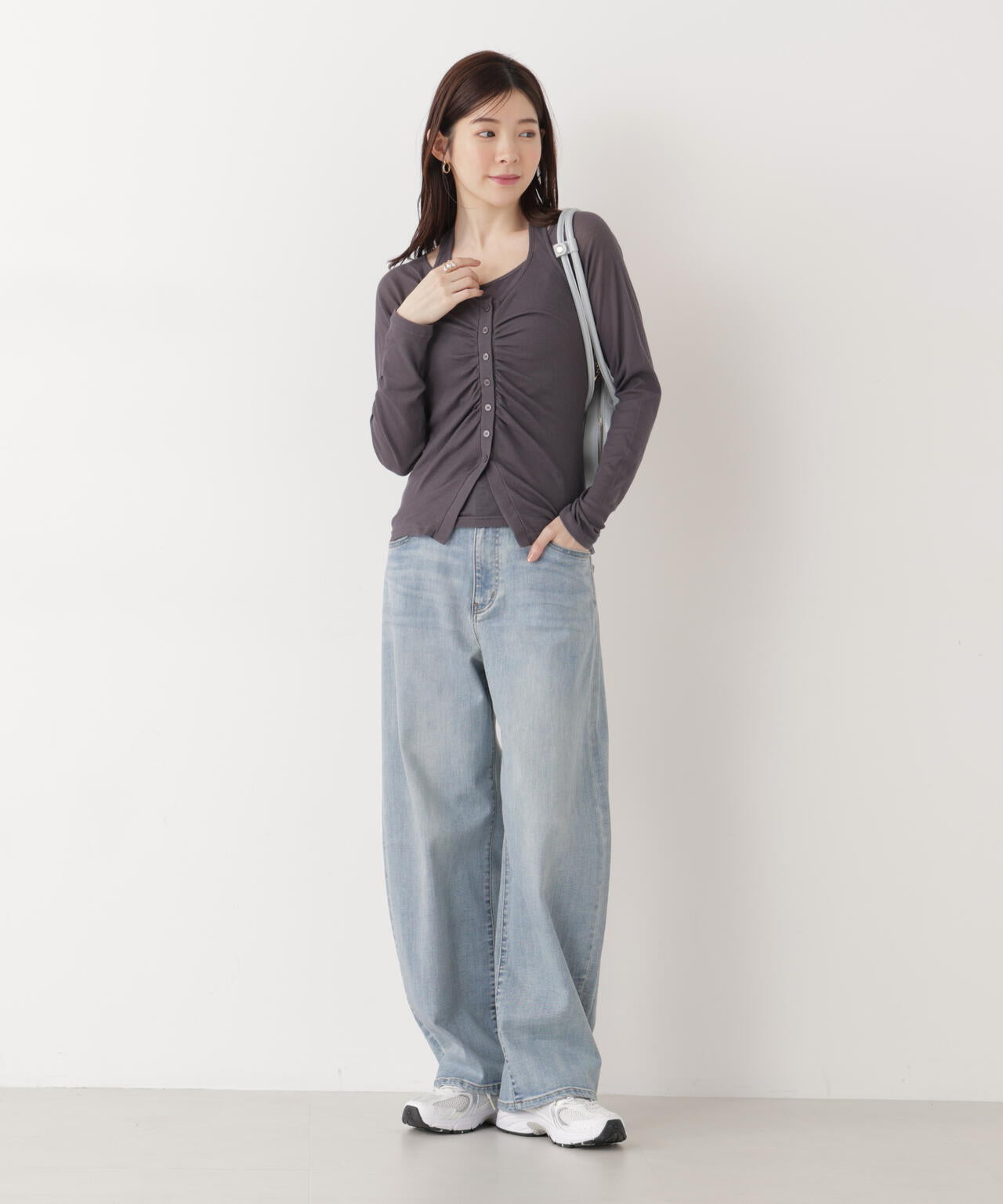 a/mie〉カーブデニムパンツ | PROPORTION BODY DRESSING