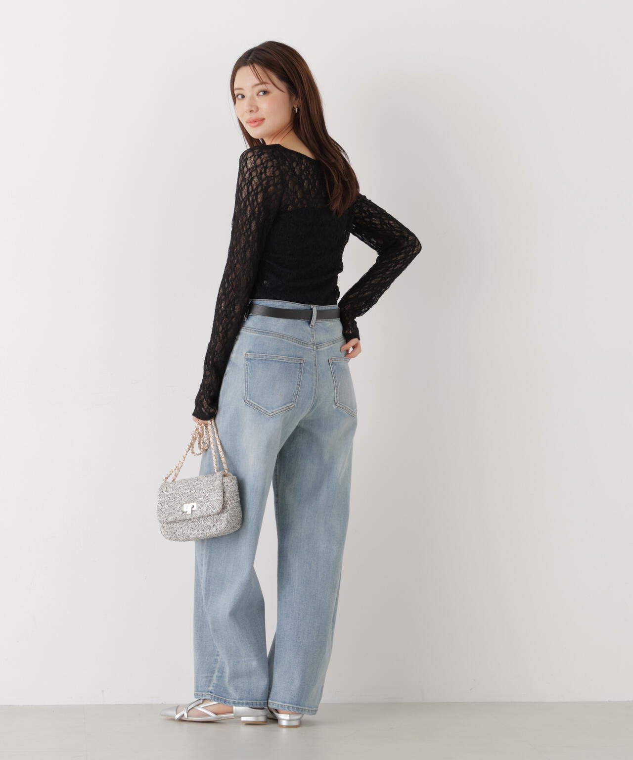 mii♡様　お取置き　値下げ　新品未使用 pois ポワ　カーブデニムパンツ a/mie〉カーブデニムパンツ | PROPORTION BODY DRESSING