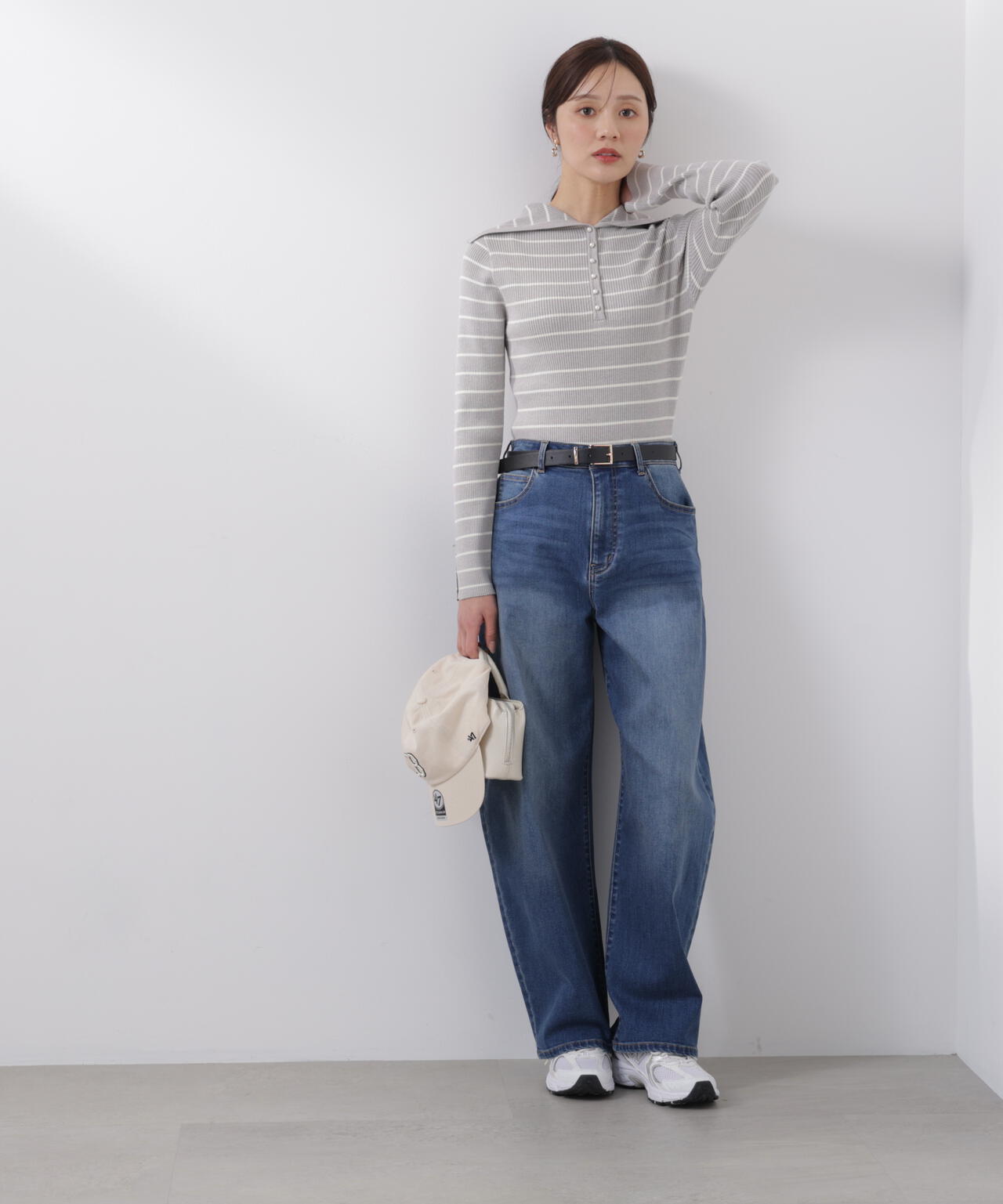 a/mie〉カーブデニムパンツ | PROPORTION BODY DRESSING