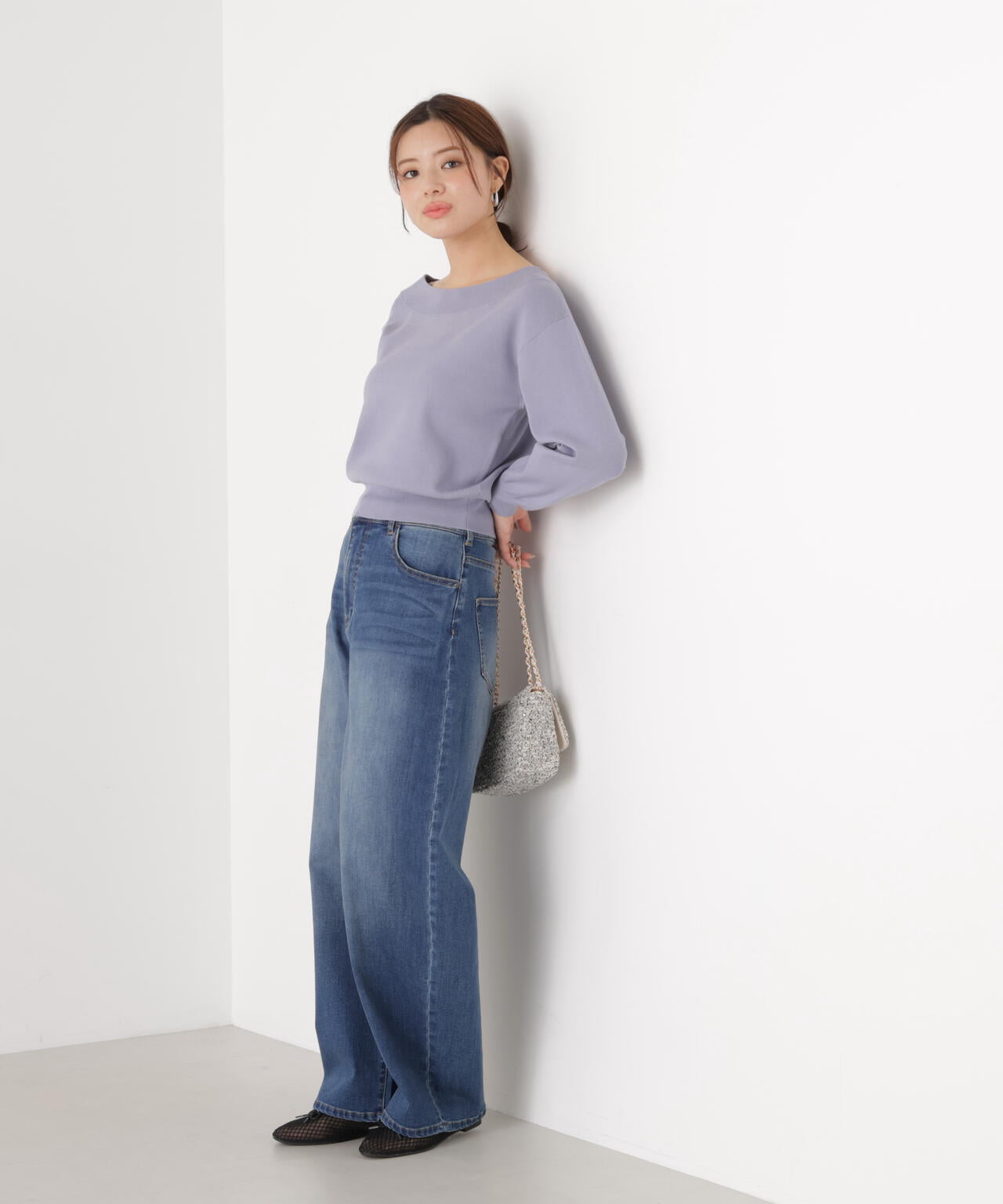 a/mie〉カーブデニムパンツ | PROPORTION BODY DRESSING