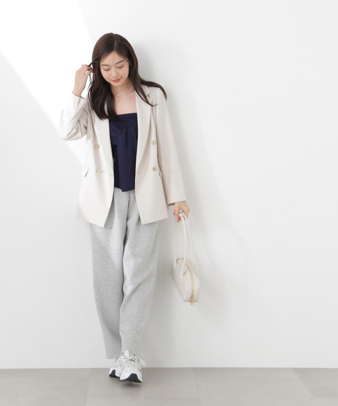 〈a/mie〉カットイージータックパンツ