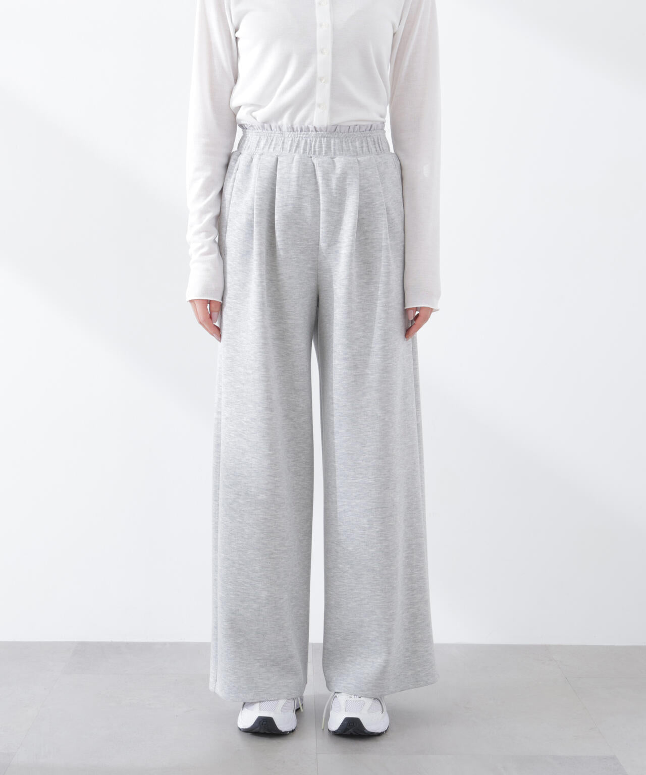 〈a/mie〉カットイージーワイドパンツ