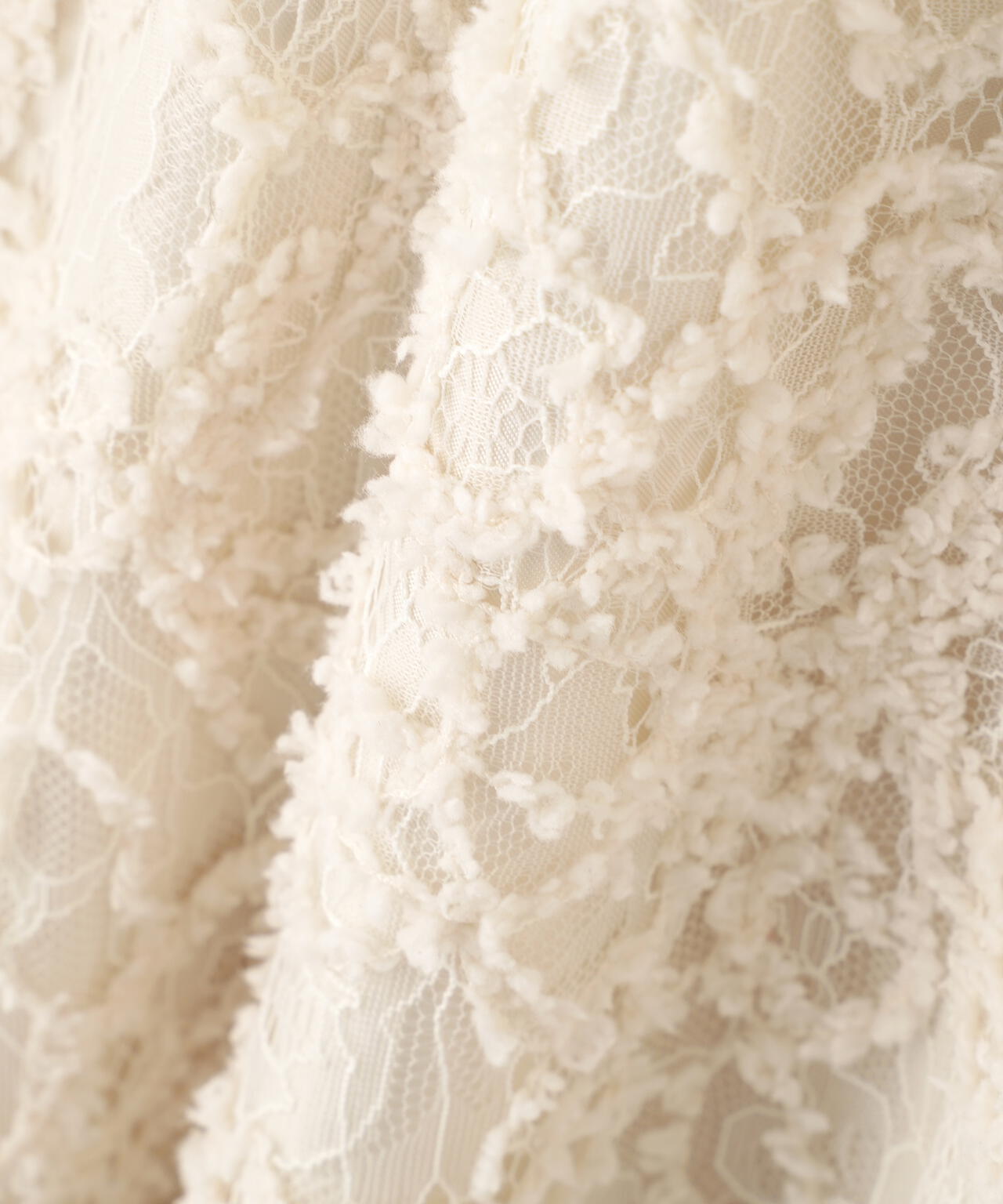 レースドッキングニットワンピース