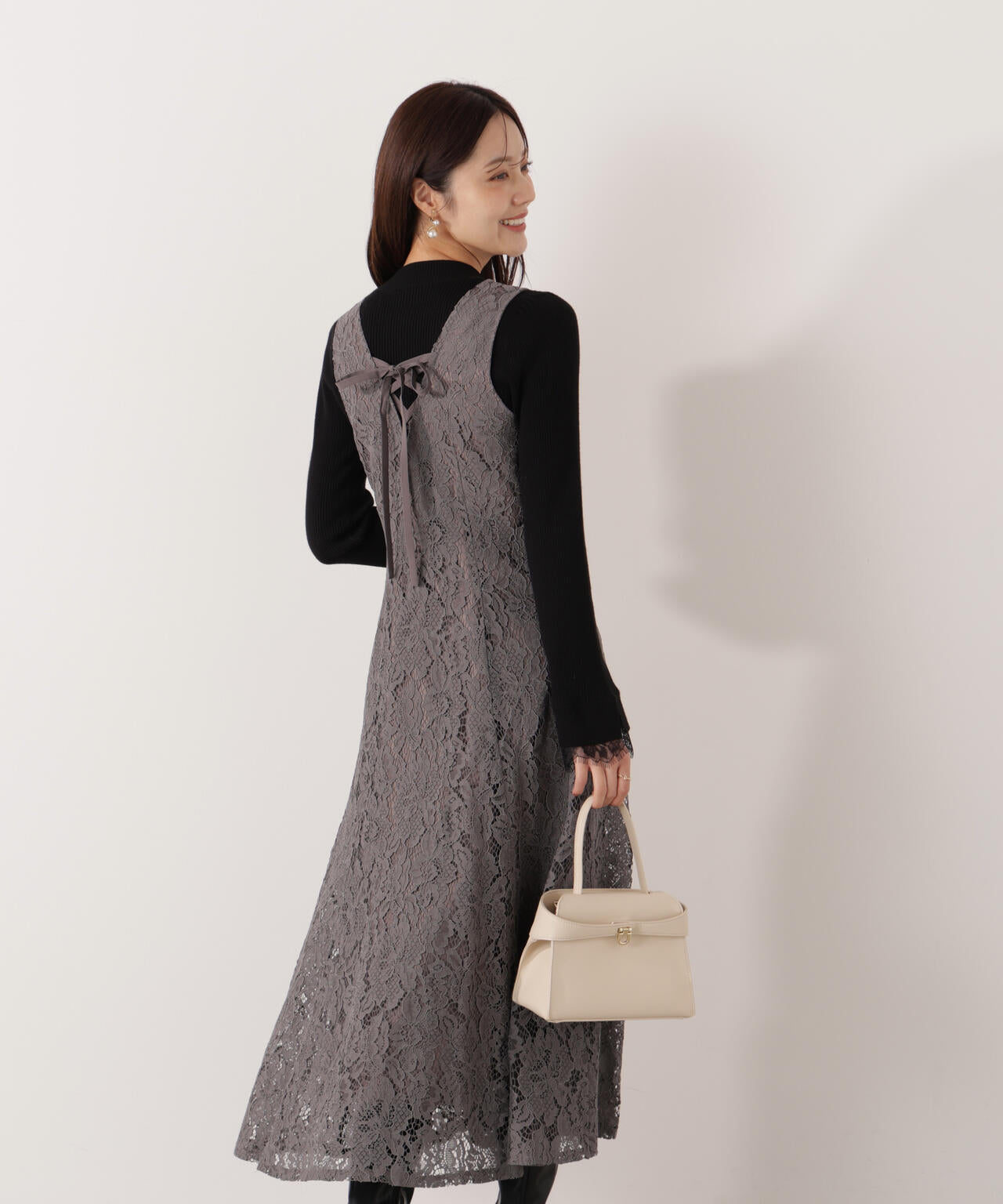 Vネックレースジャンスカ | PROPORTION BODY DRESSING（プロポーション