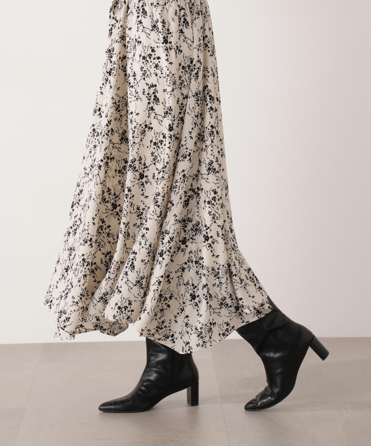 フロントリボン花柄ドッキングワンピース | PROPORTION BODY DRESSING