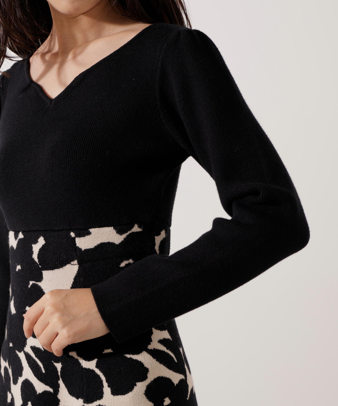 ジャガードフラワーニットワンピース | PROPORTION BODY DRESSING