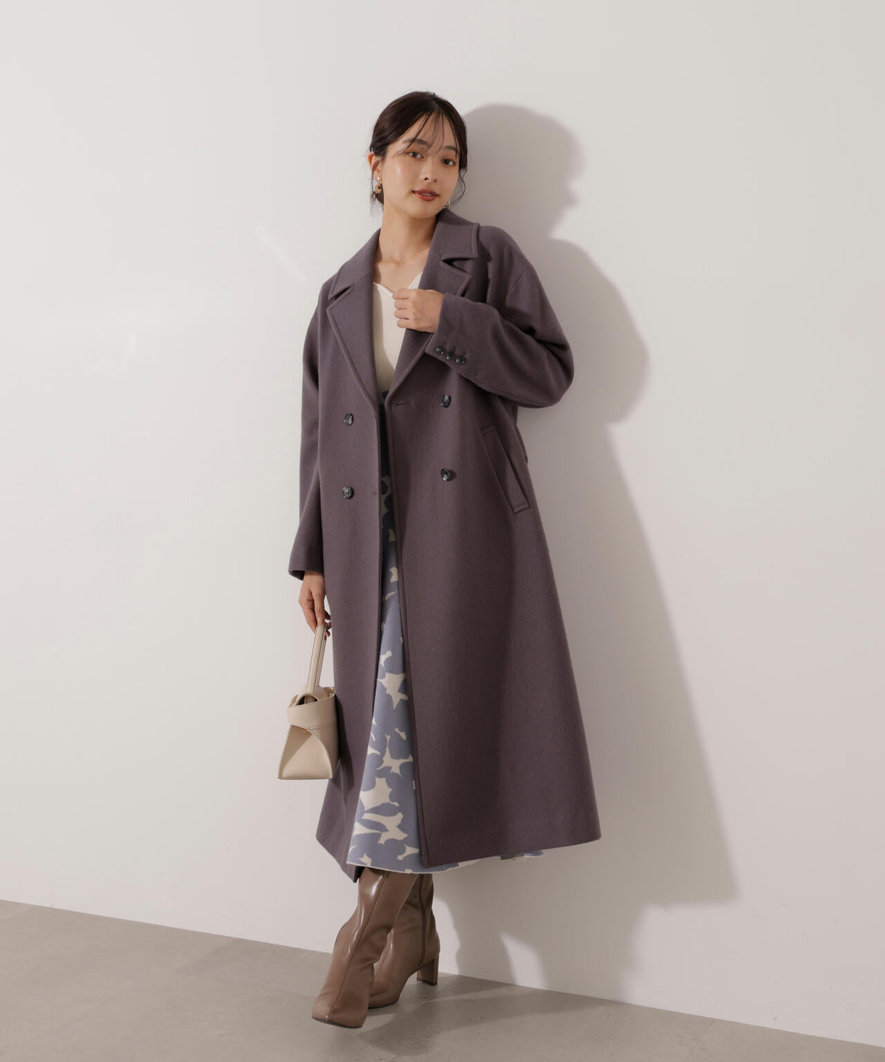 加藤栞さん着用】ジャガードフラワーニットワンピース | PROPORTION