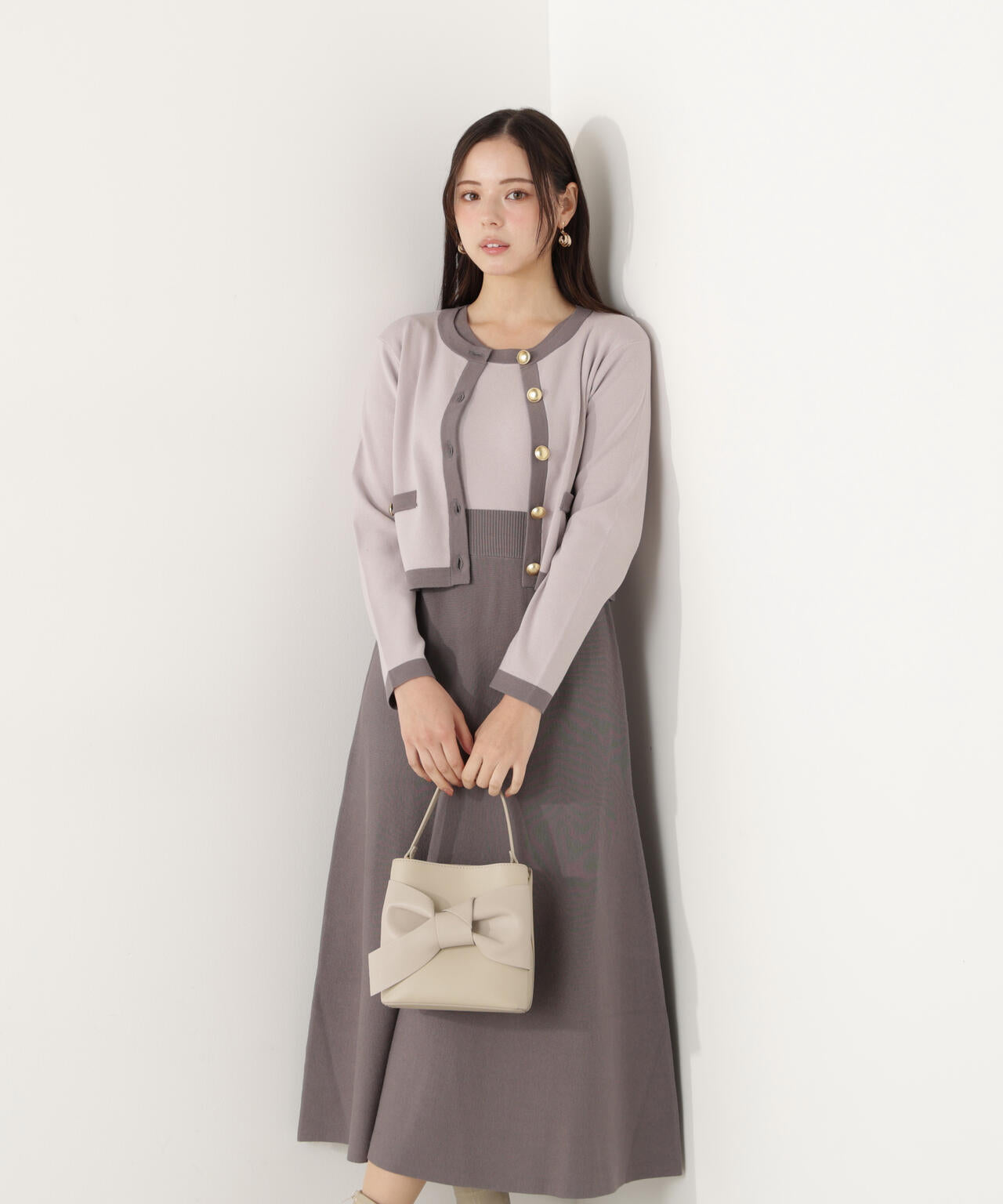 バイカラーカーデセットアップ | PROPORTION BODY DRESSING