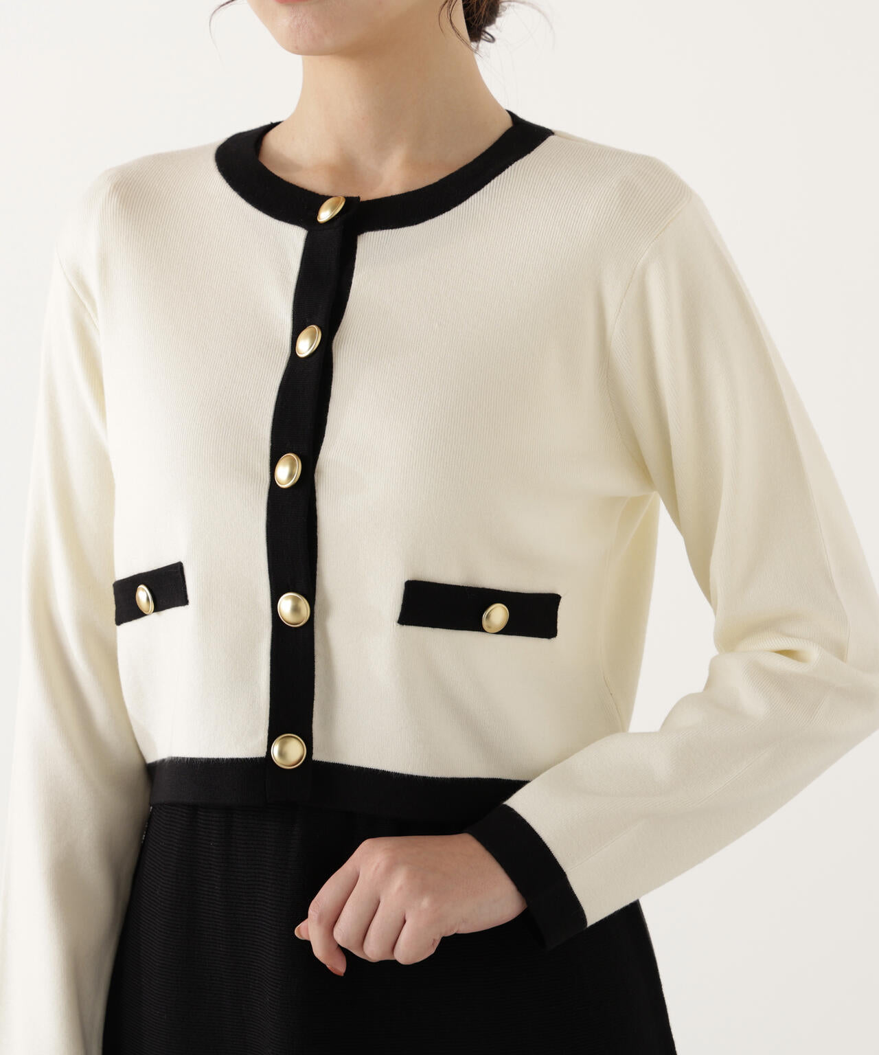 バイカラーカーデセットアップ | PROPORTION BODY DRESSING